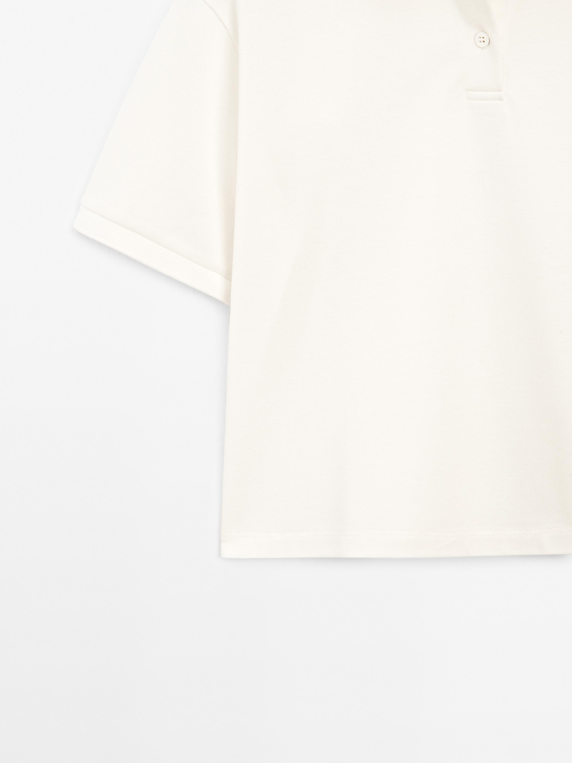 Mercerised cotton piqué polo shirt