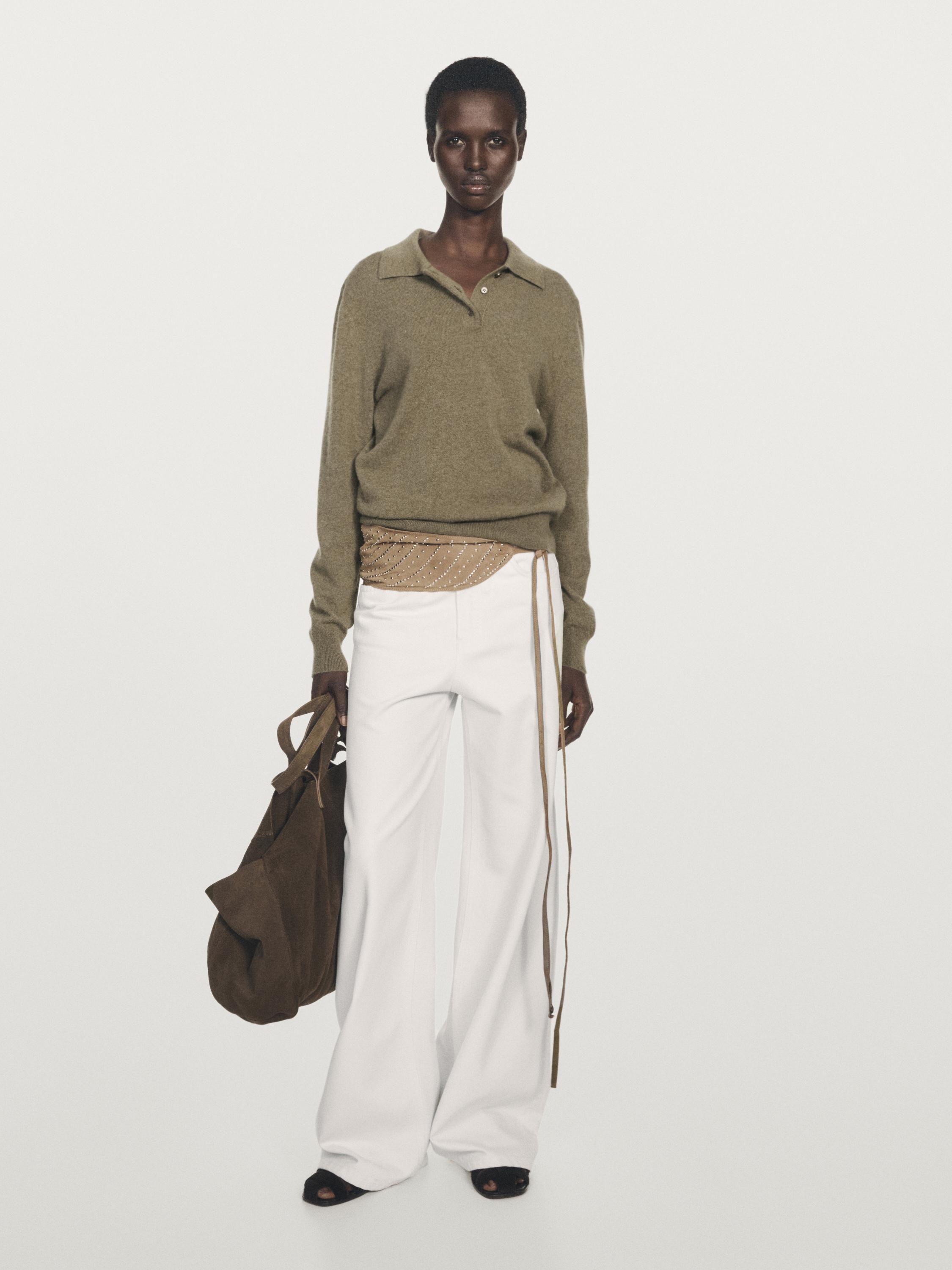 100% kasjmier tricot polotrui