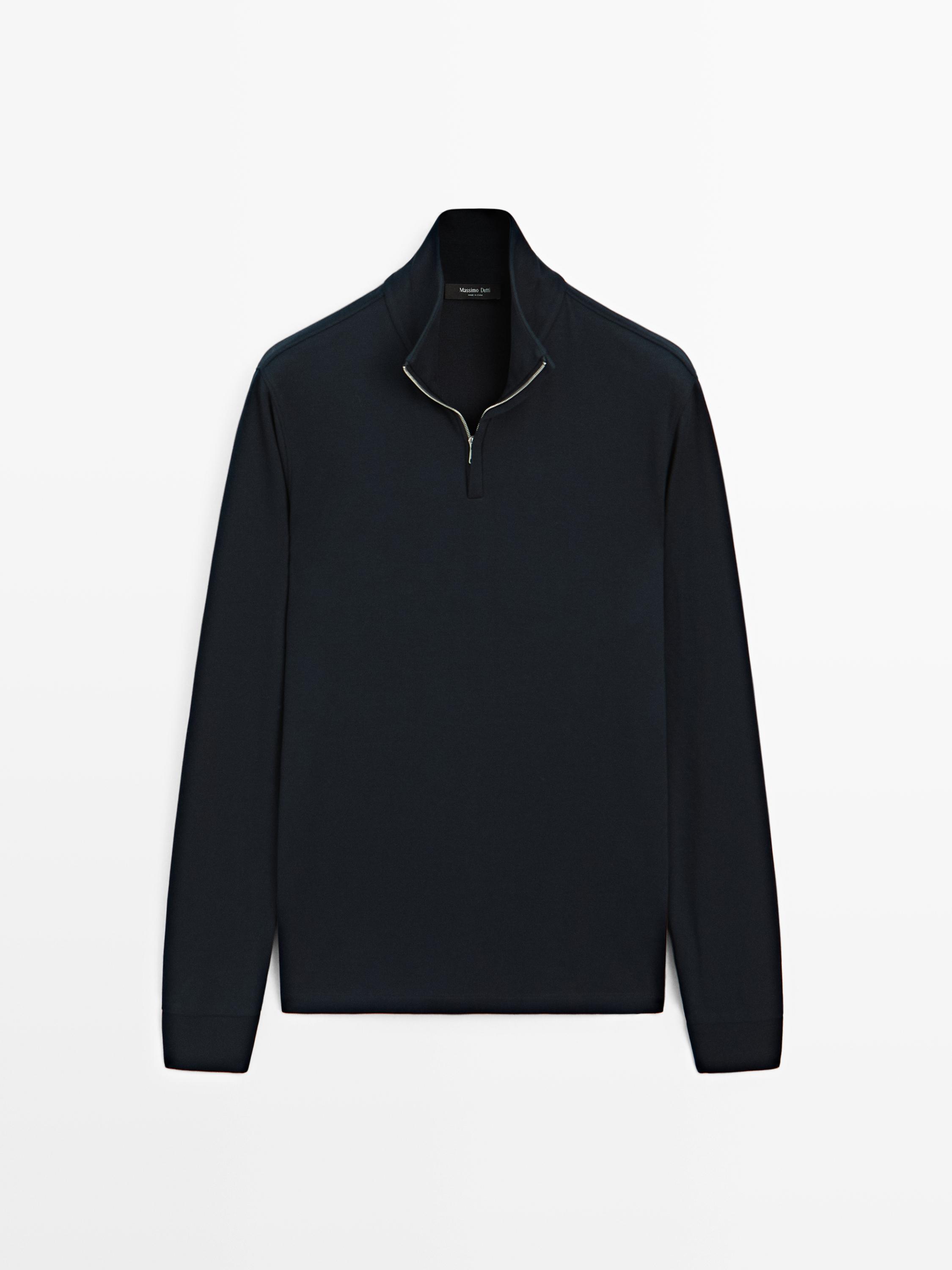 Polo à col montant zippé