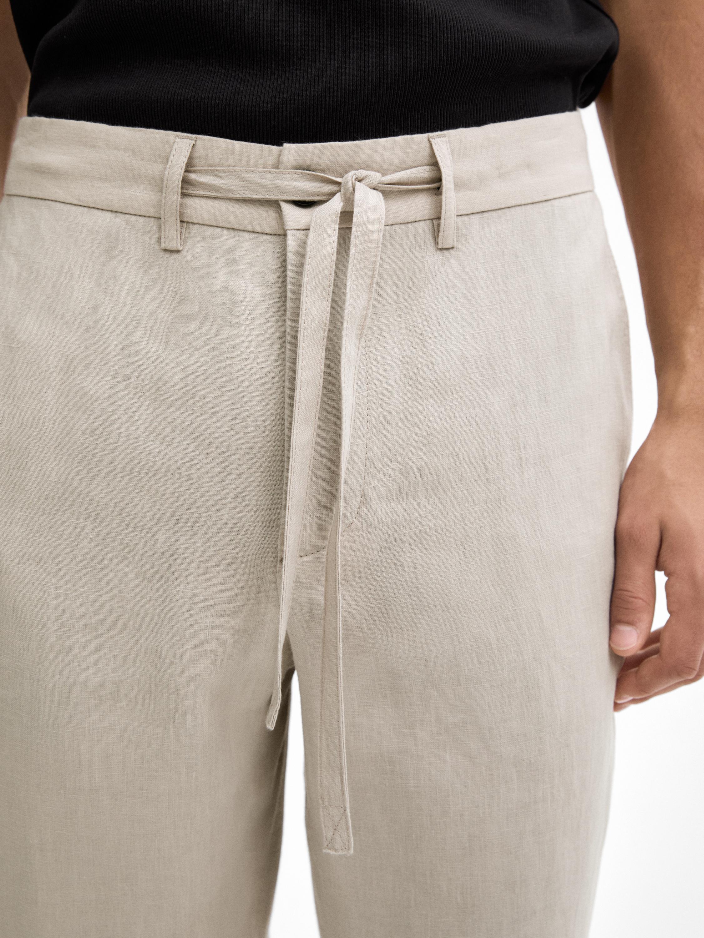 100% linen co-ord trousers