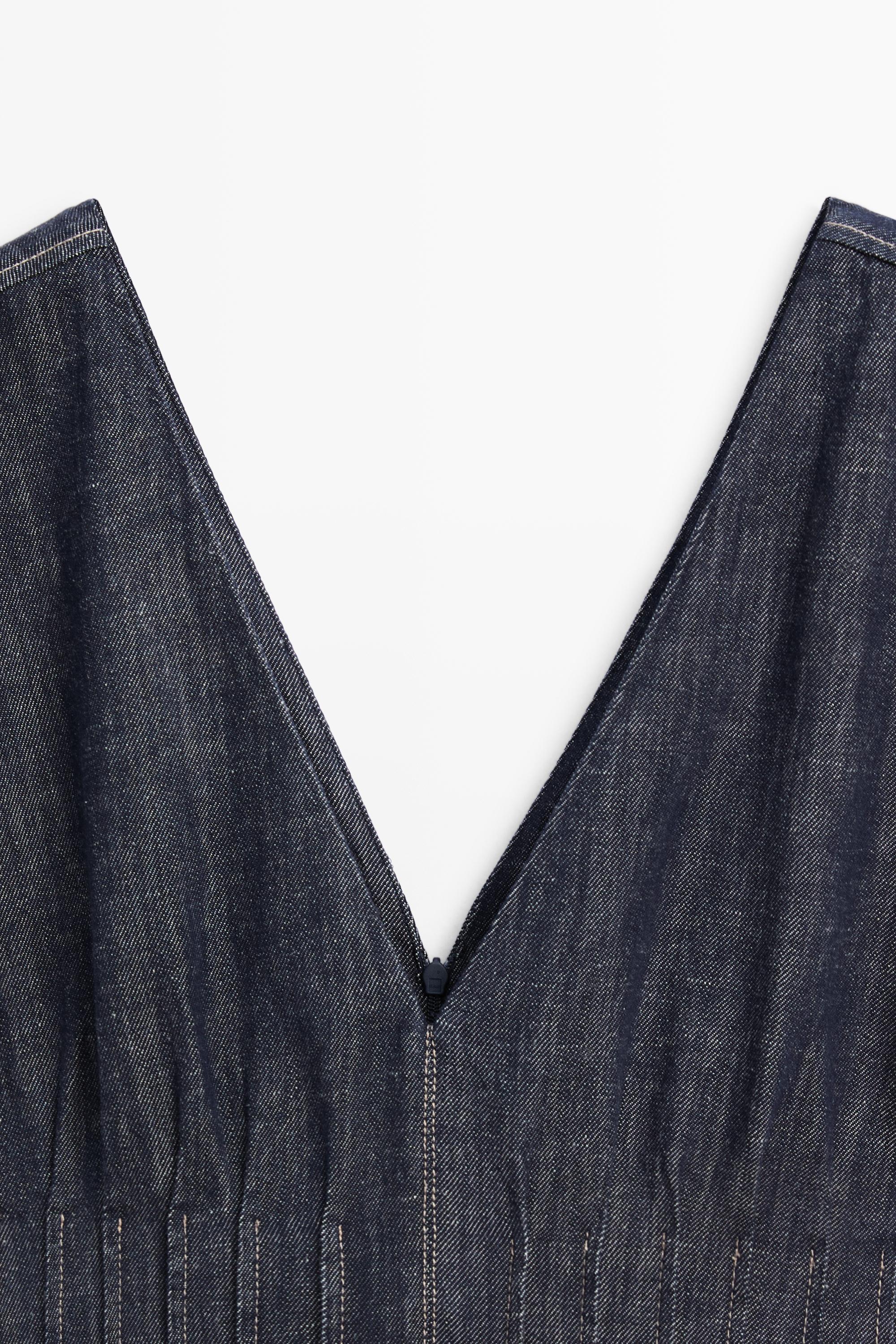 Denim midi dress — DARK BLUE
