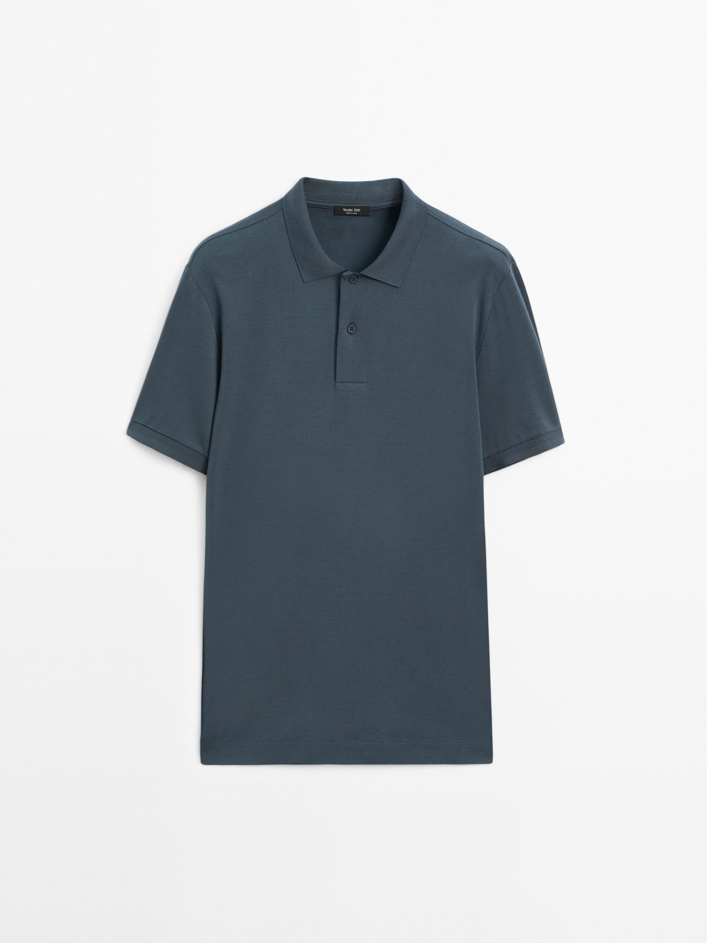 Short sleeve cotton polo shirt