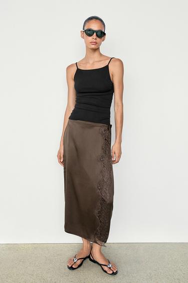 Cotton blend camisole top — BLACK 8