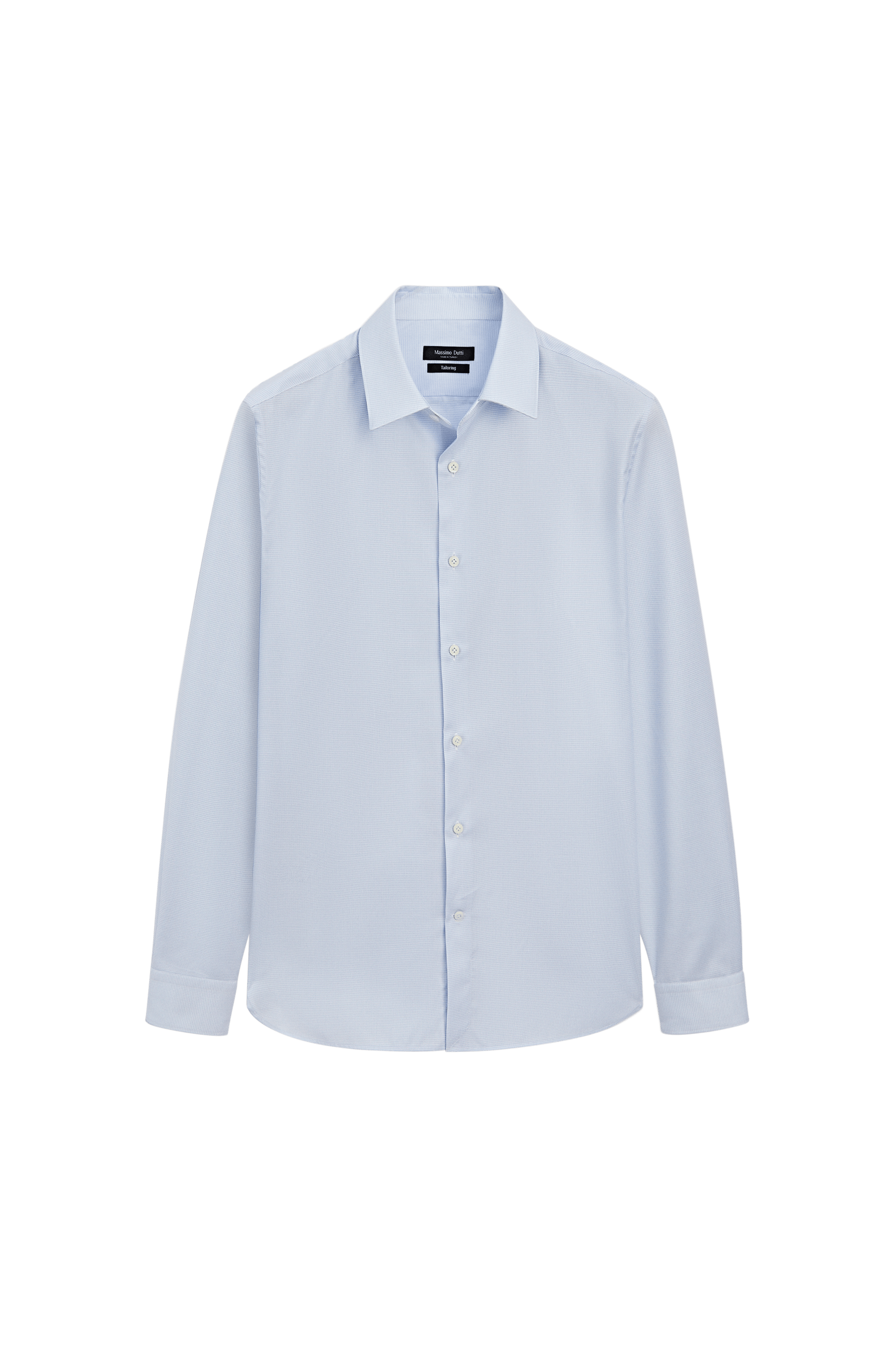 Massimo Dutti Slim fit mikro kareli tailoring gömlek görsel 5