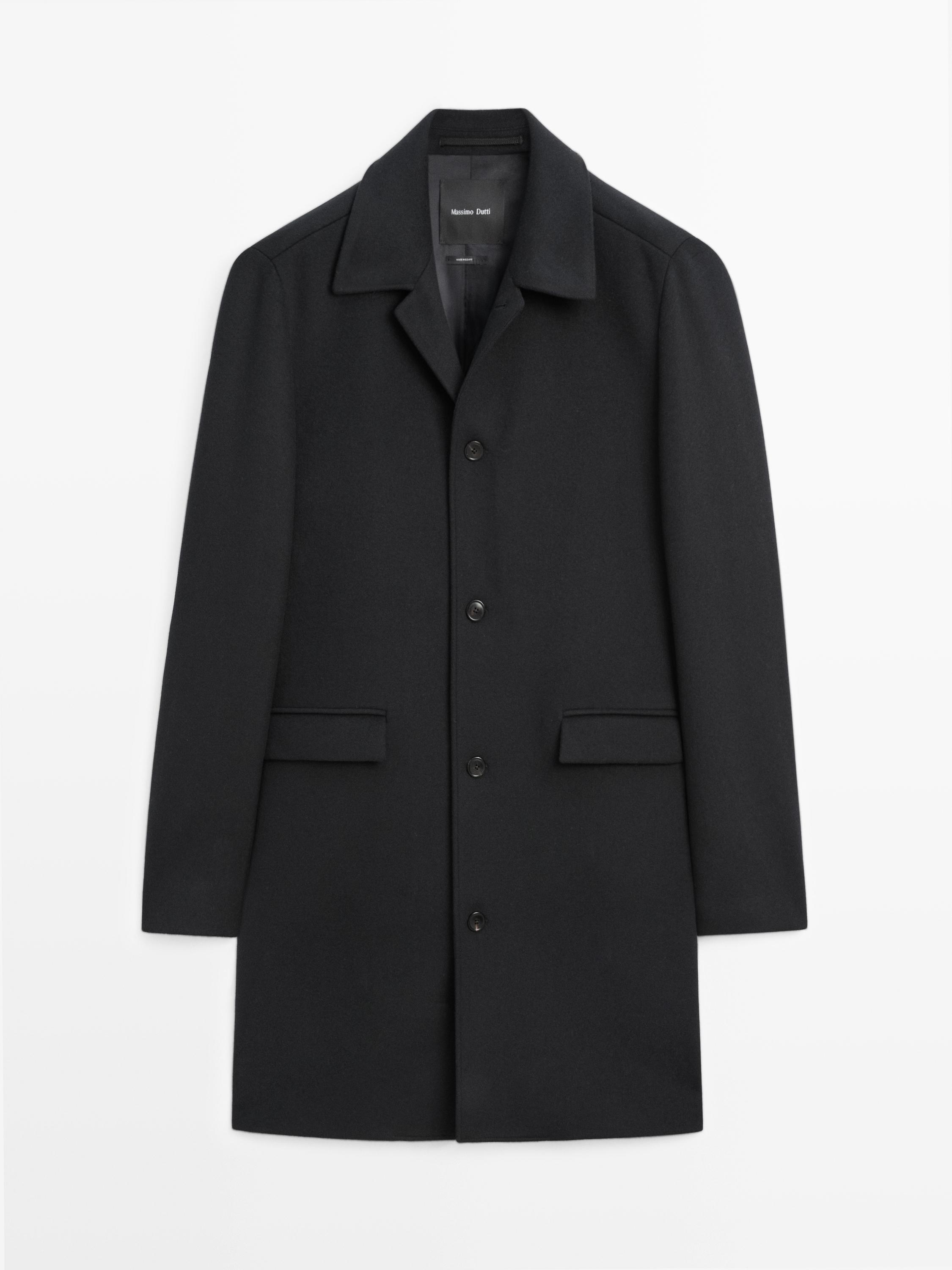 מעיל ארוך מתערובת צמר