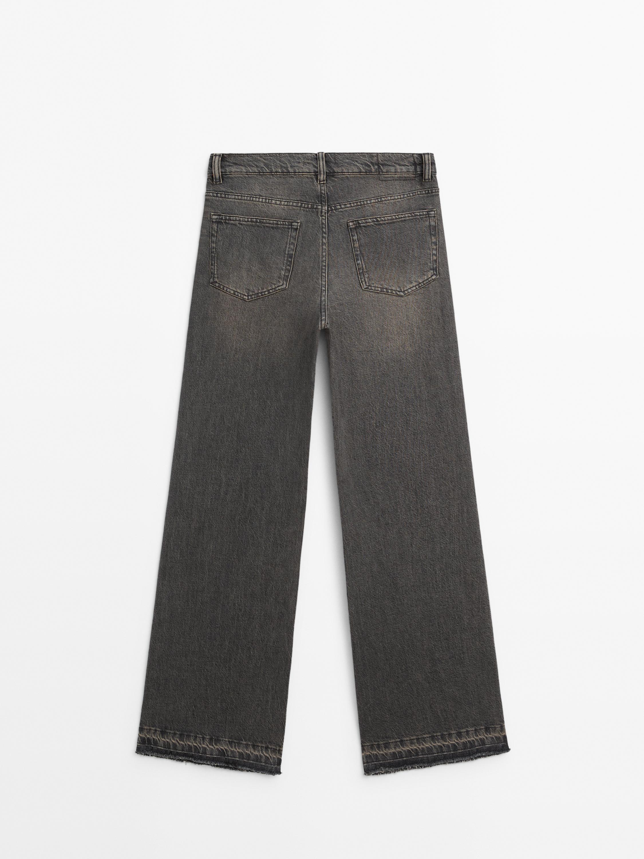 Mid-rise bell bottom jeans