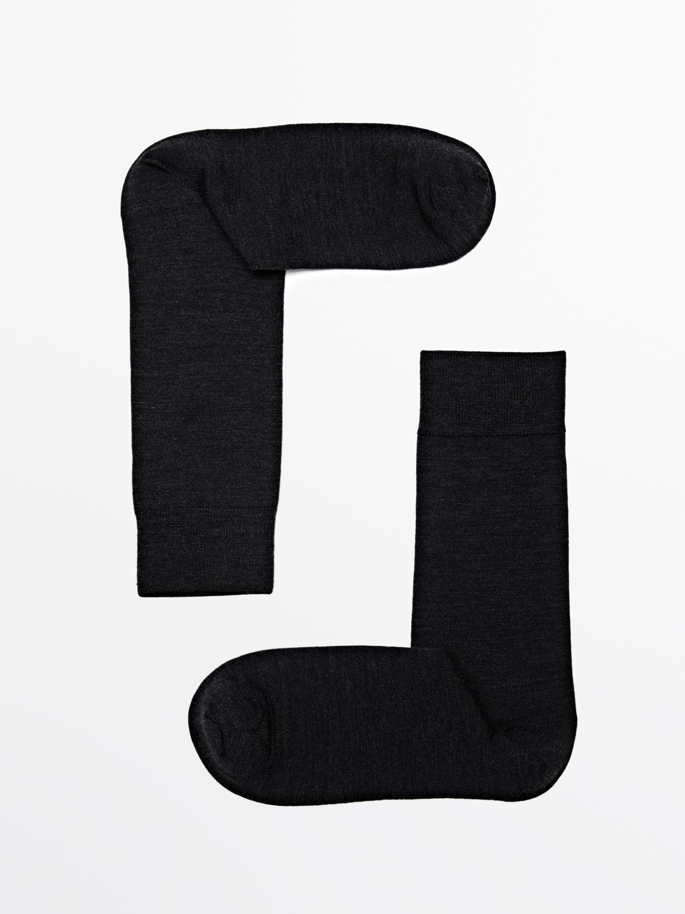 Wool blend socks — GREY