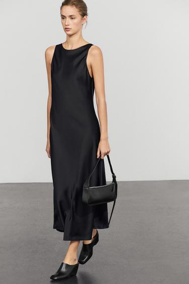 Satin midi dress — Blue 3