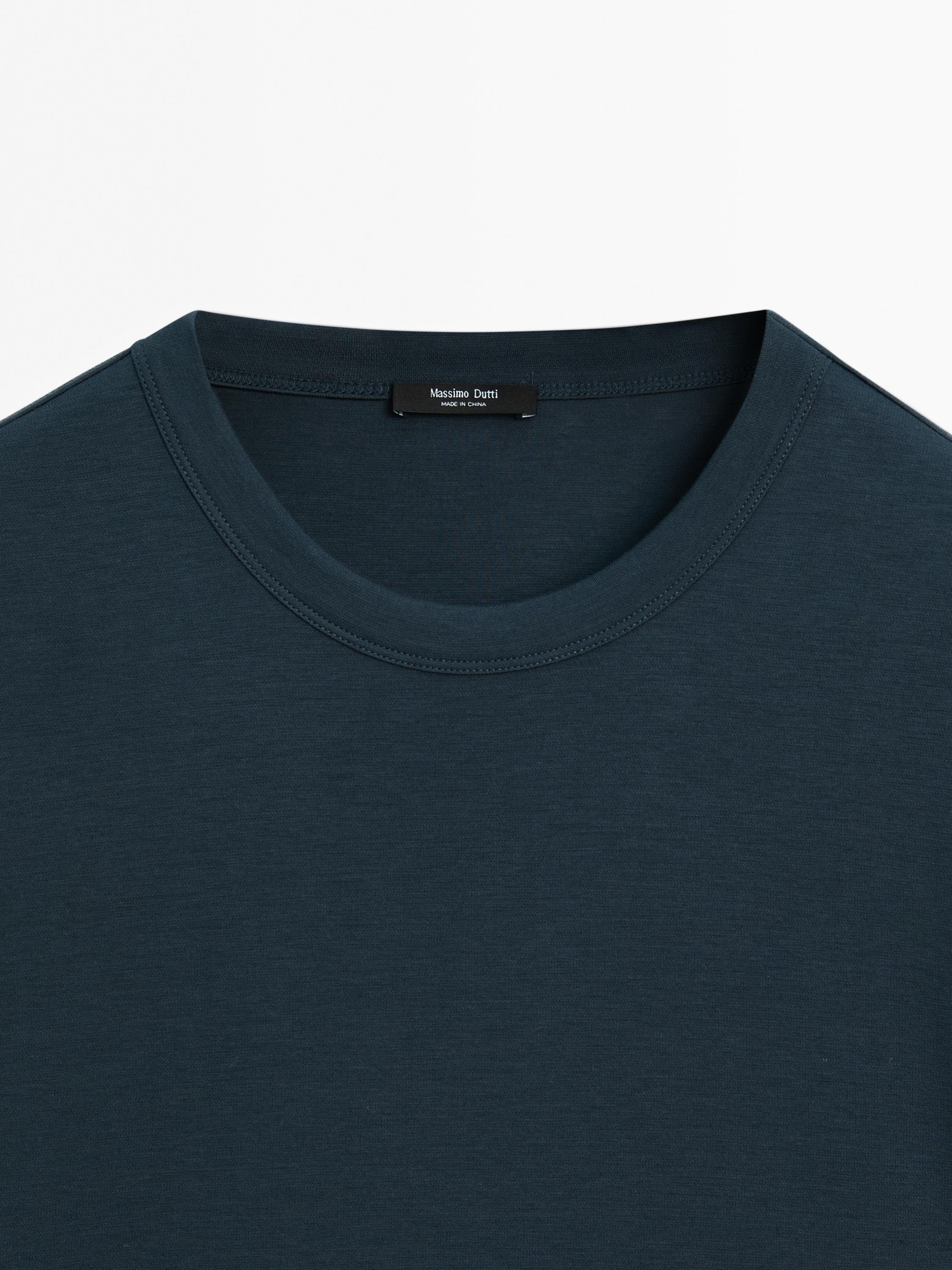 Short sleeve cotton blend T-shirt