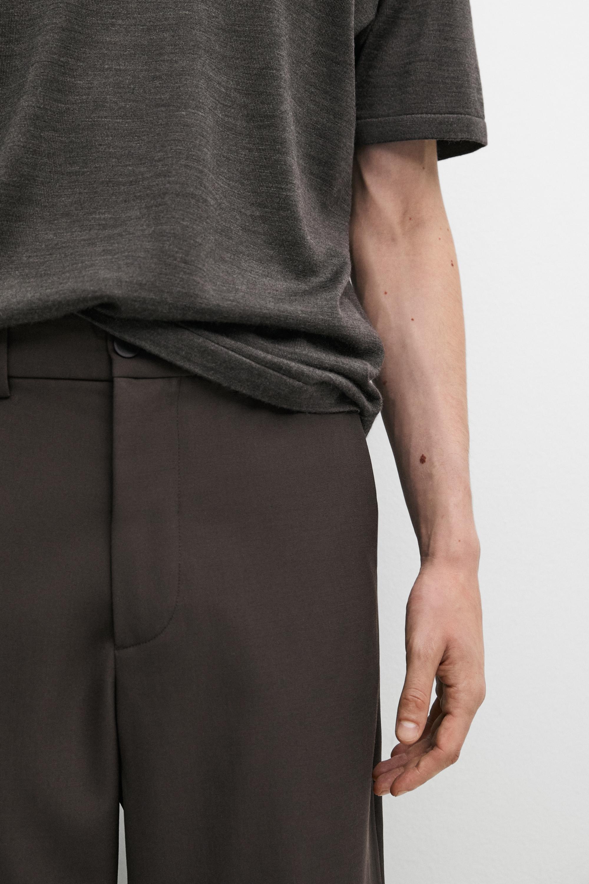 100% cool wool total look pants — BROWN