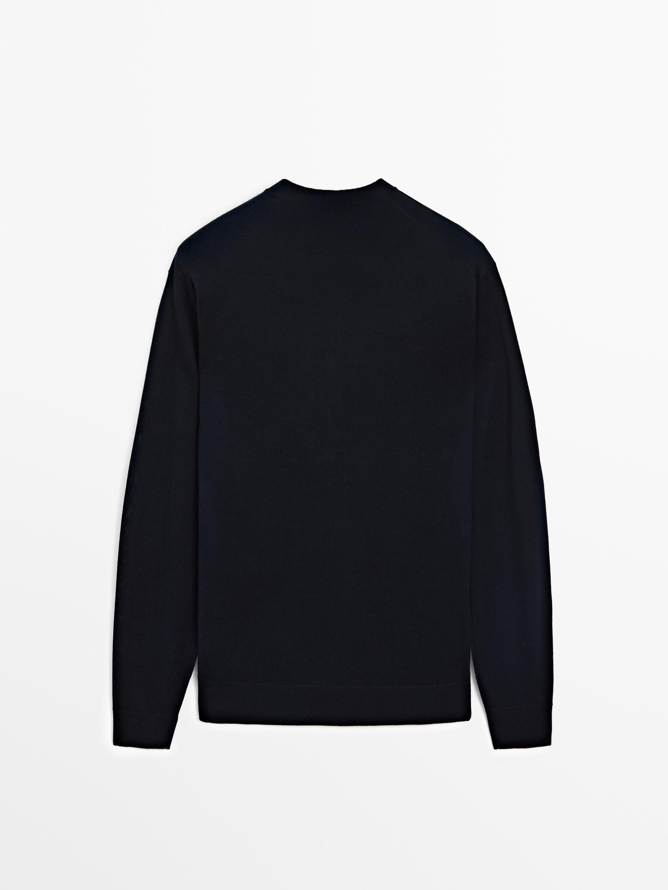 Merino wool V-neck knit cardigan