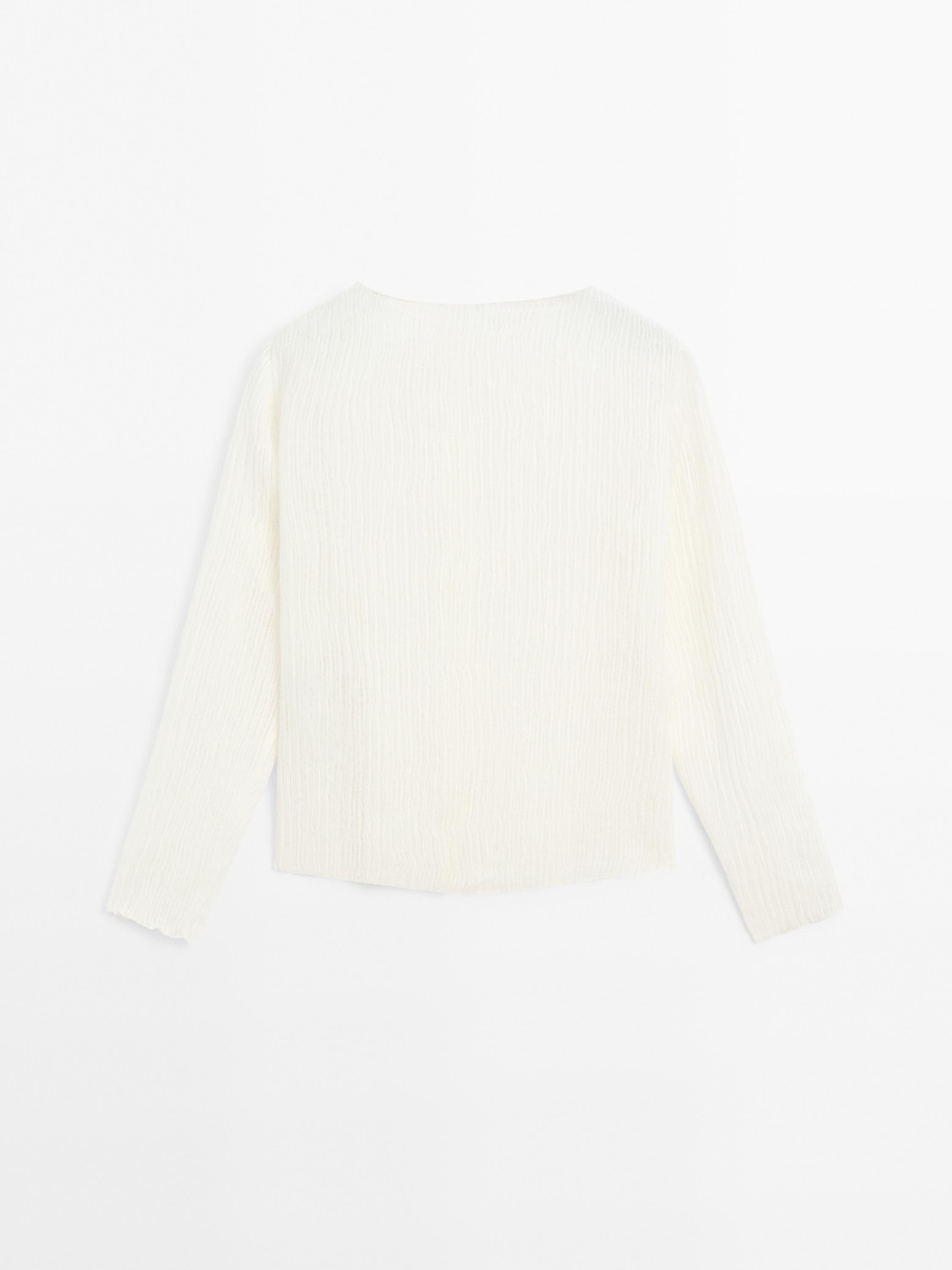 Flowing semi-sheer shirt