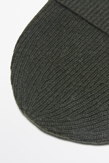 100% cashmere knit beanie — KHAKI 4
