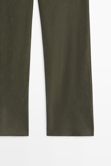 Flowy total-look co-ord pants — DARK KHAKI 7
