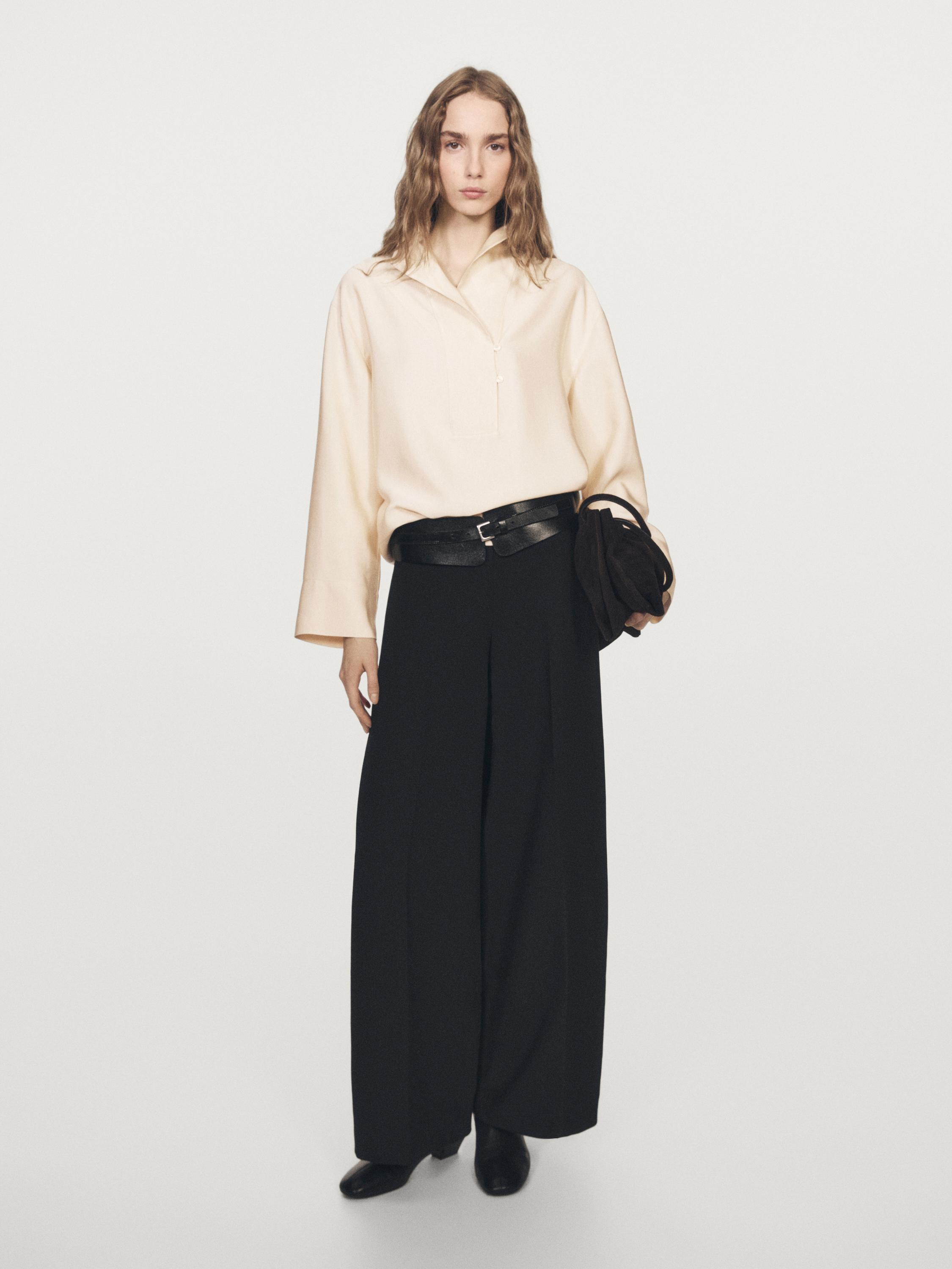 Blouse fluide avec plastron