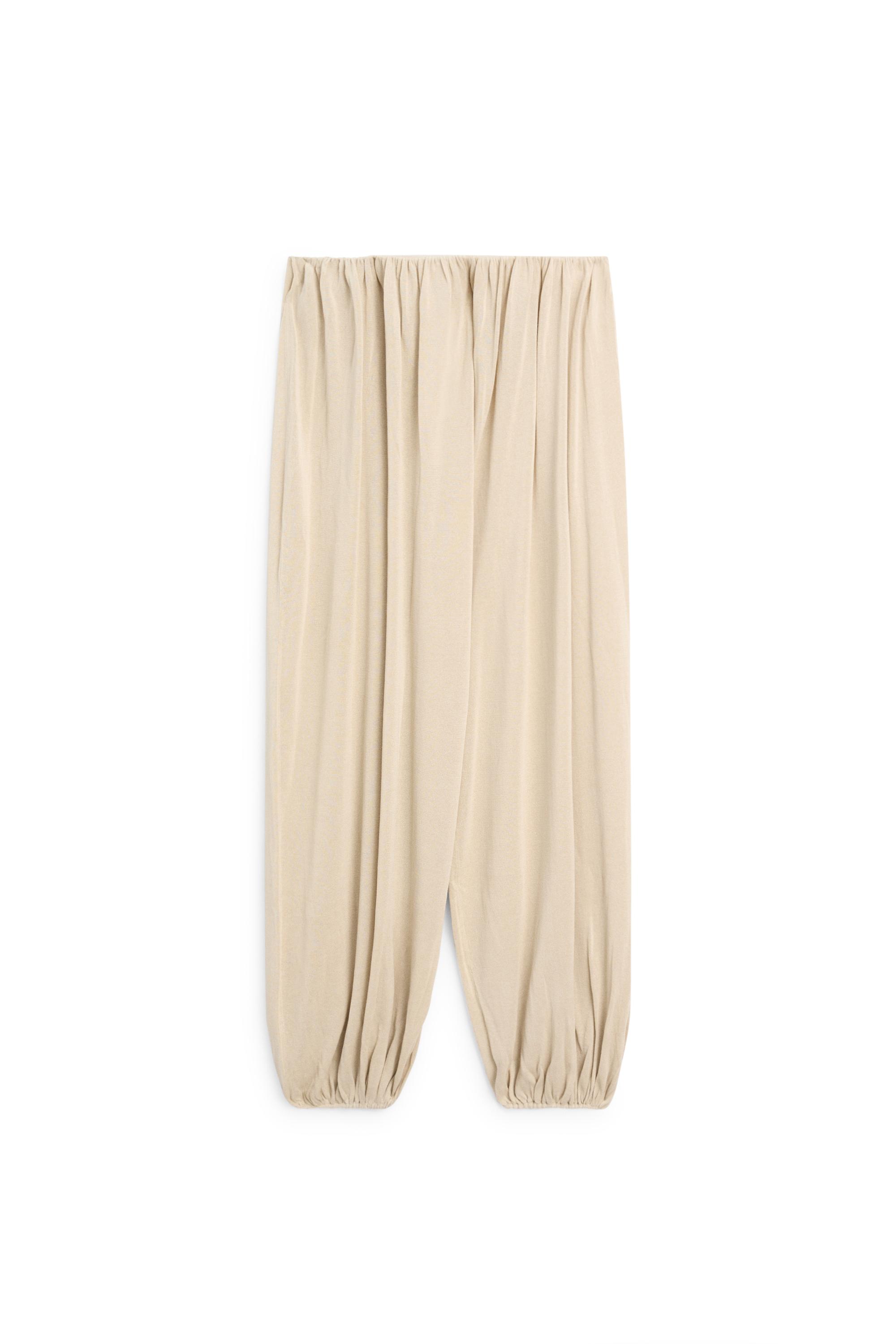 Silk blend total look sarouel trousers - LIMITED EDITION — SAND