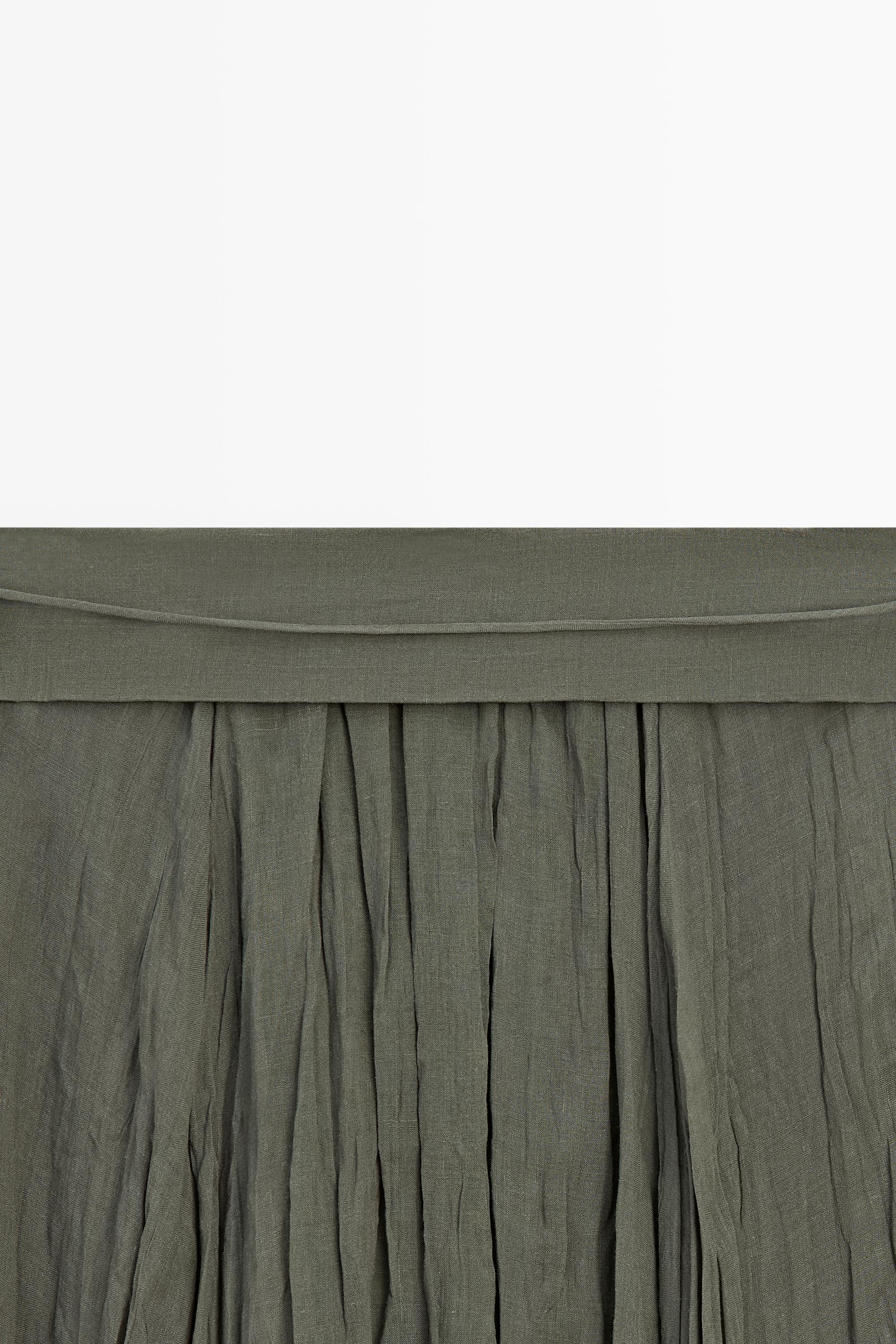 Büzgülü rami midi etek