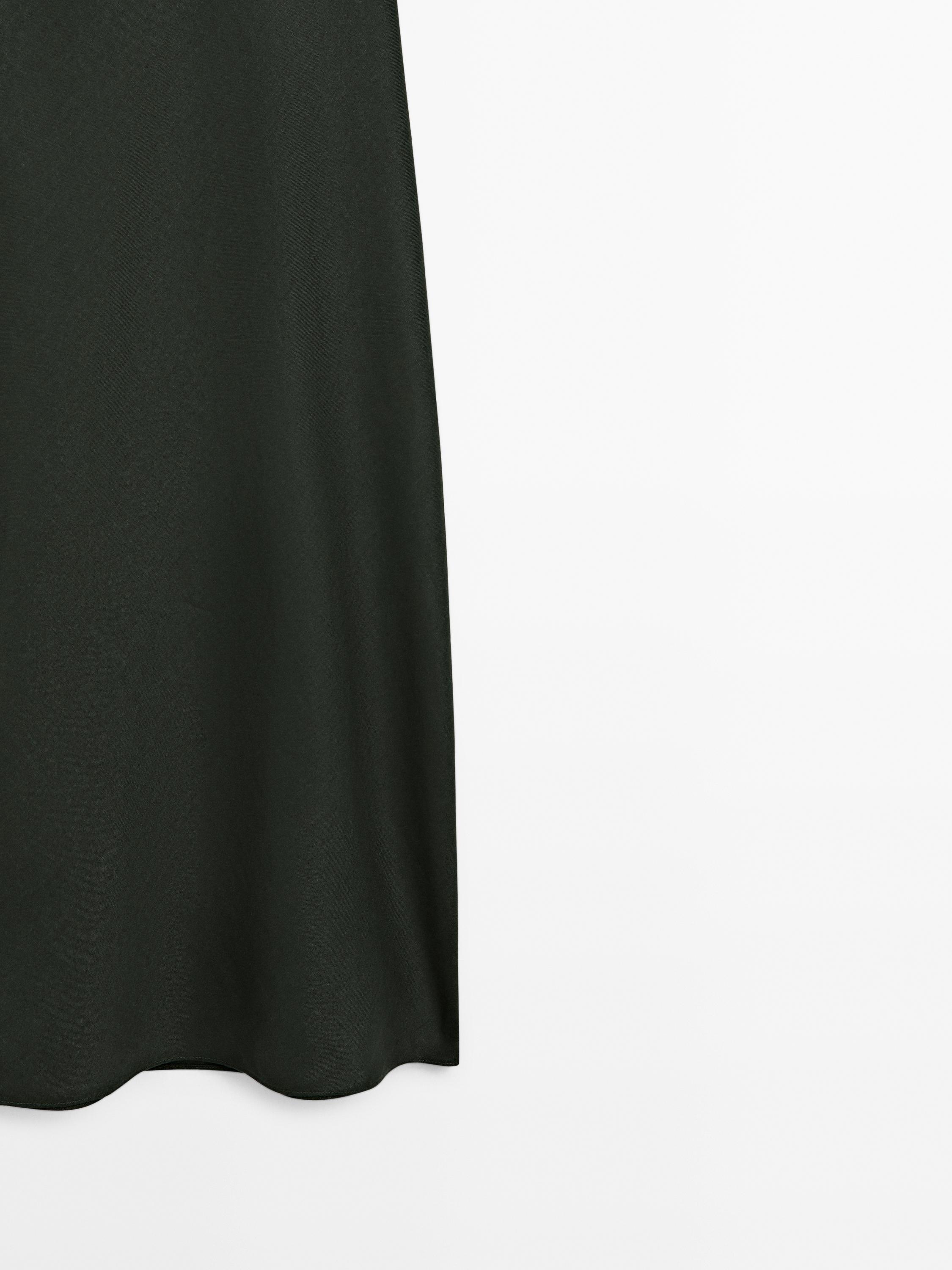 100% linen midi dress