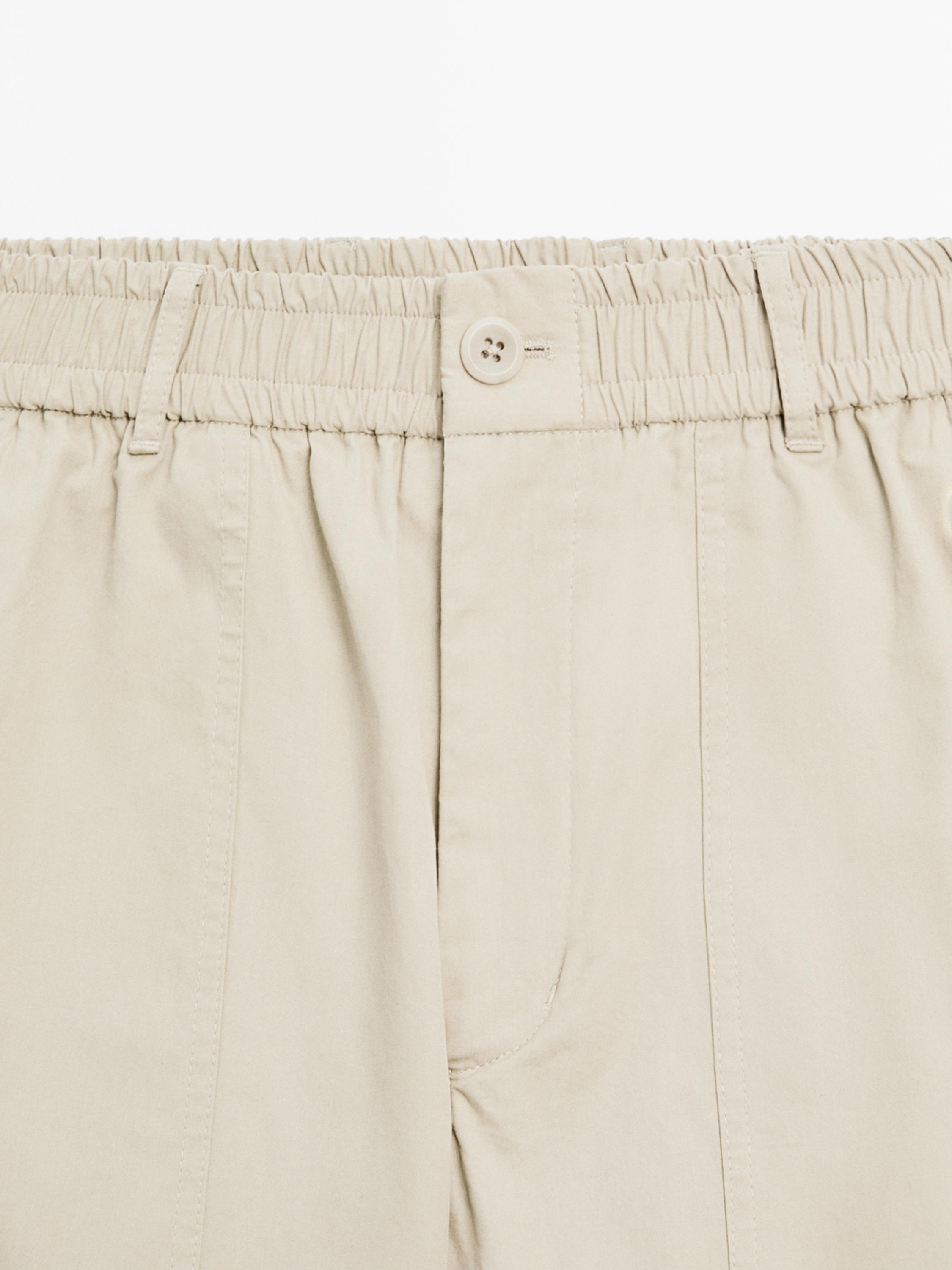 Cotton poplin carpenter Bermuda shorts