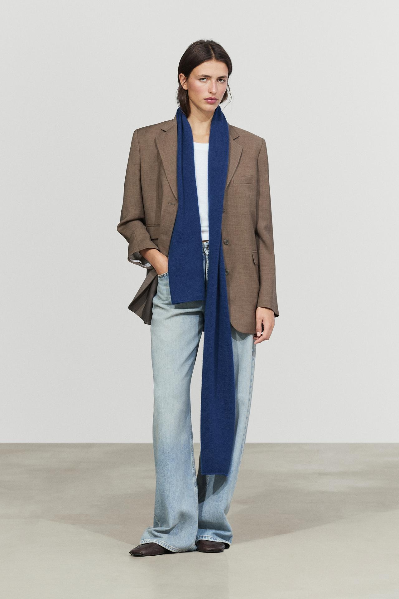100% cashmere scarf — INK BLUE