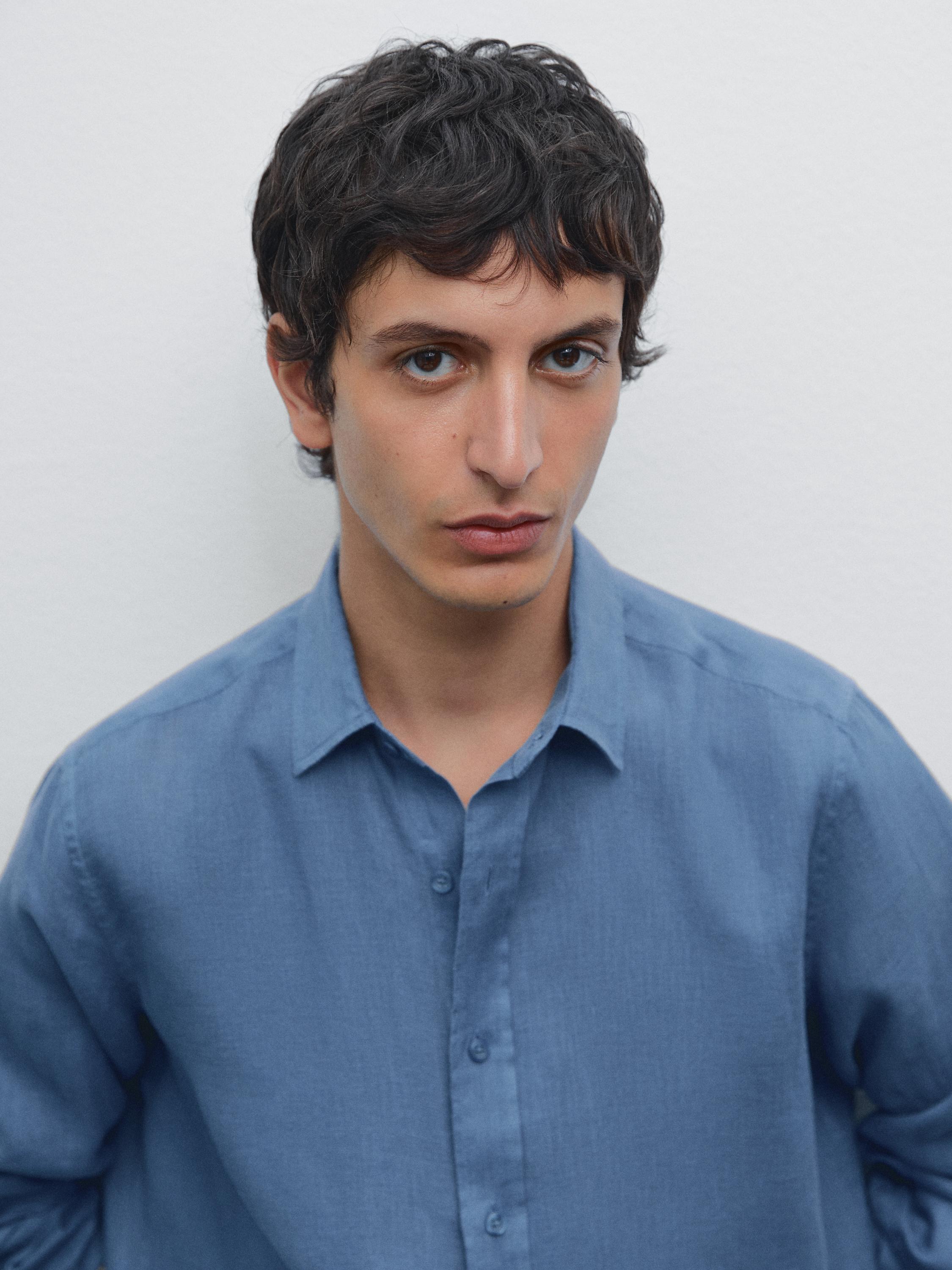 Chemise regular fit 100 % lin