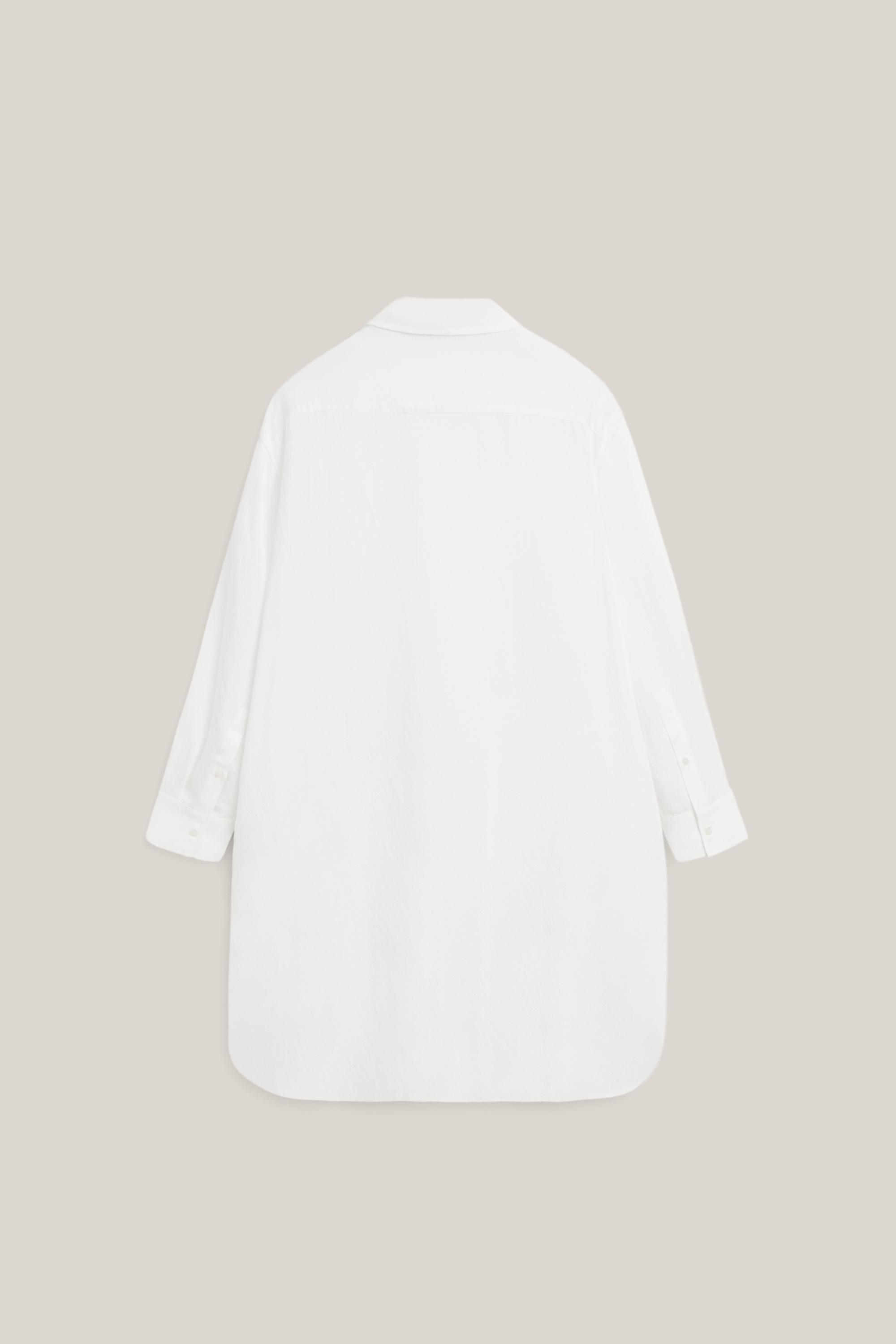Long flowing 100% cotton shirt - LIMITED EDITION — WHITE