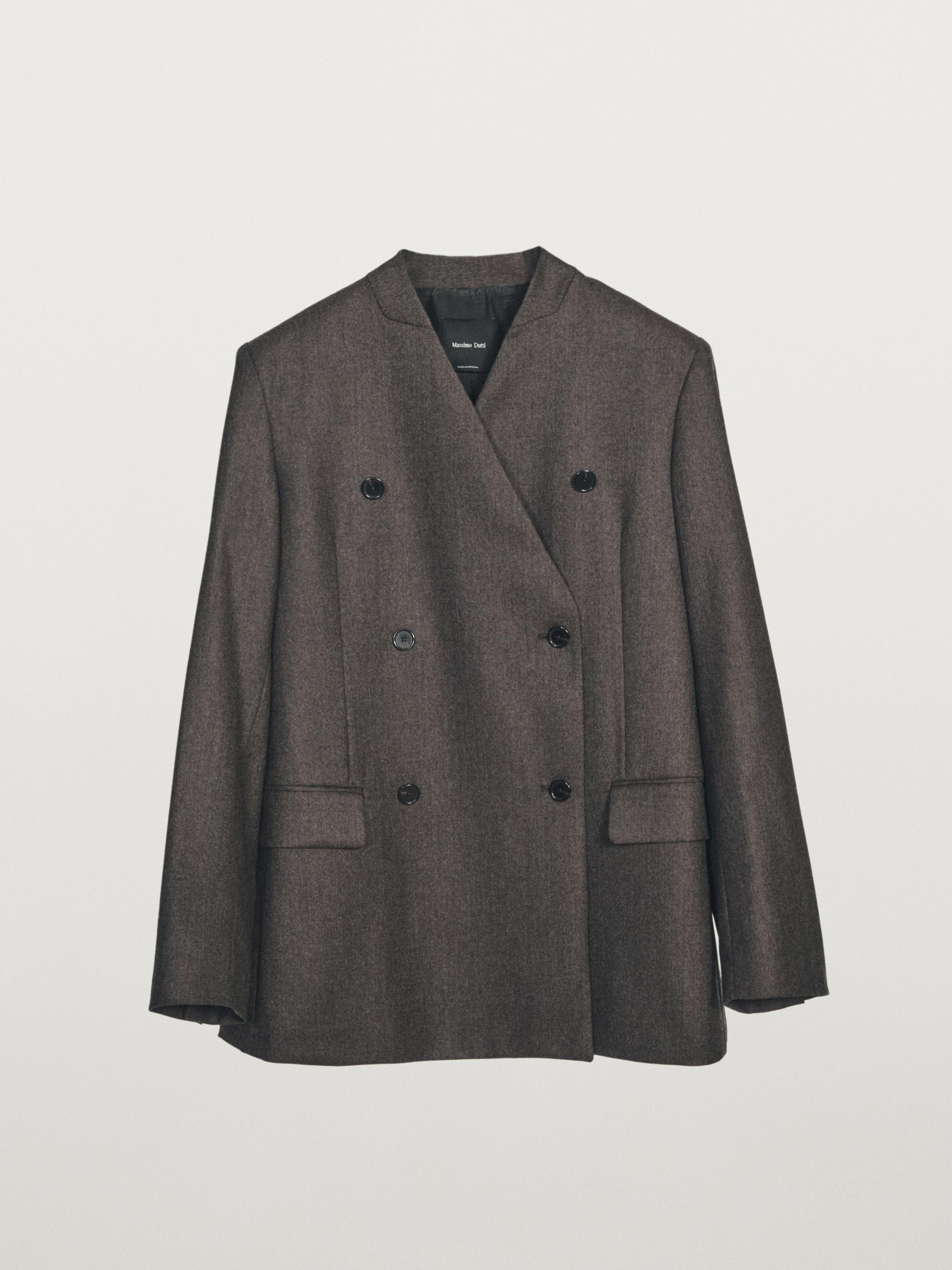 100% wool melange suit blazer
