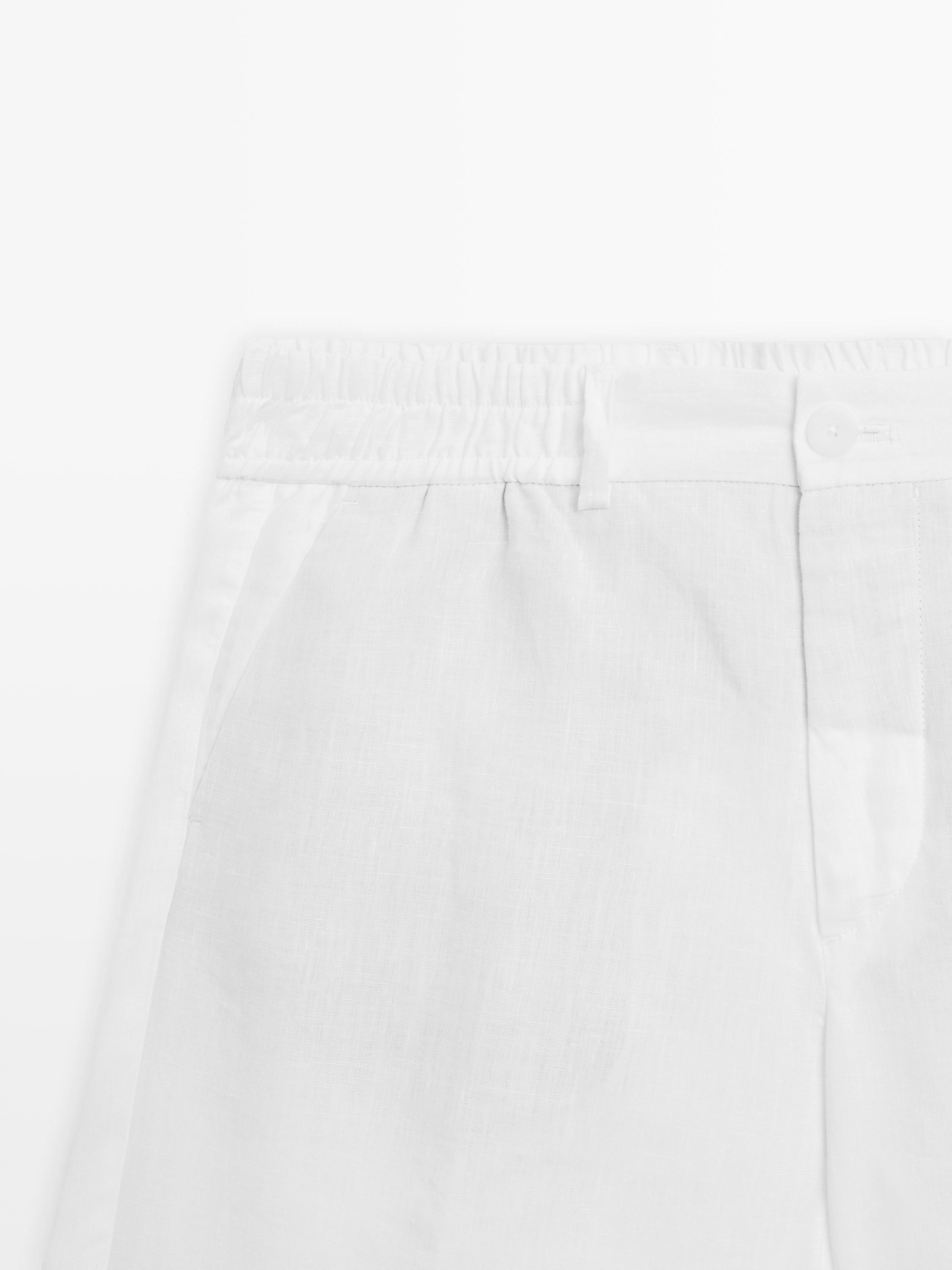 Bermuda semi jogger fit 100% lino