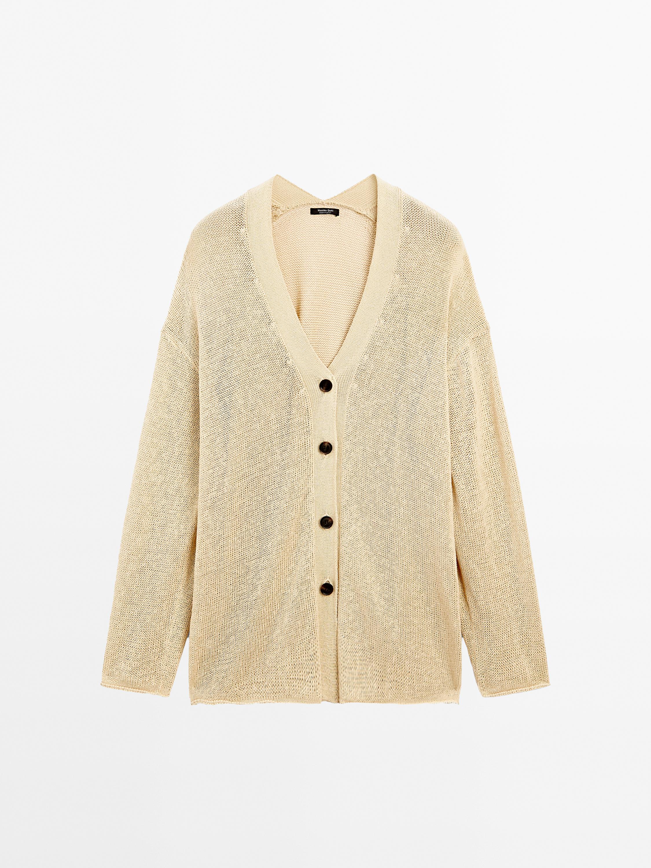 Oversize fine knit cardigan
