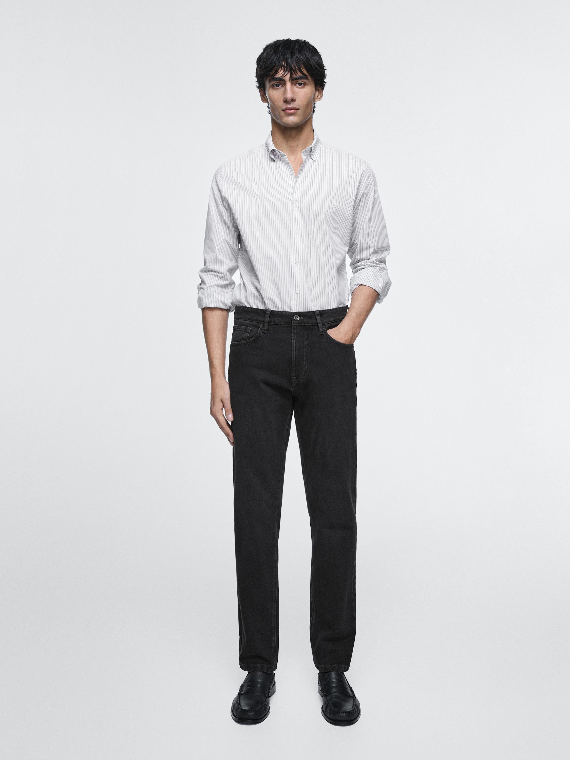 Tapered fit jeans — CHARCOAL