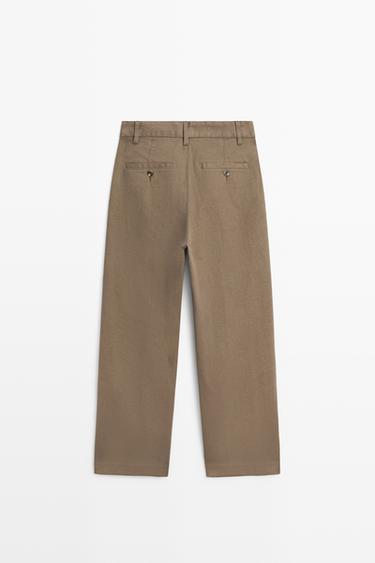 Stretch cotton blend pants — MOLE BROWN 6