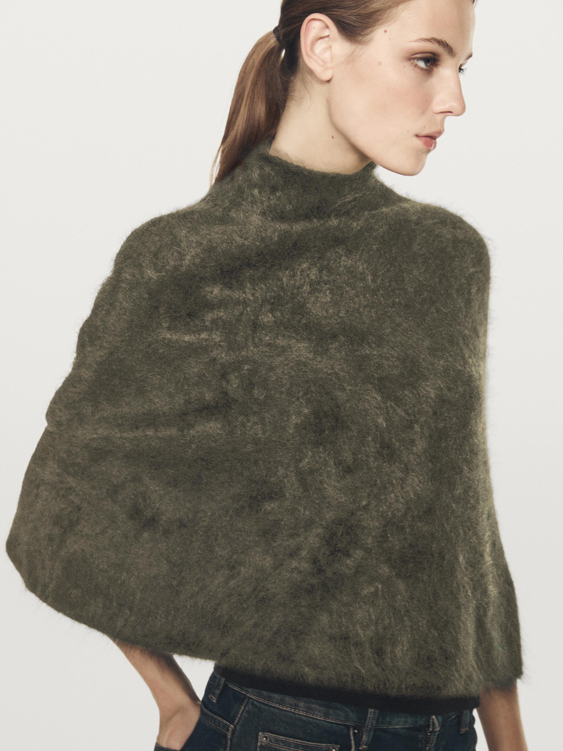 Cape brossée 100 % cachemire