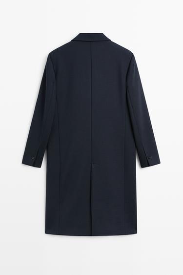Wool blend coat — NAVY BLUE 6