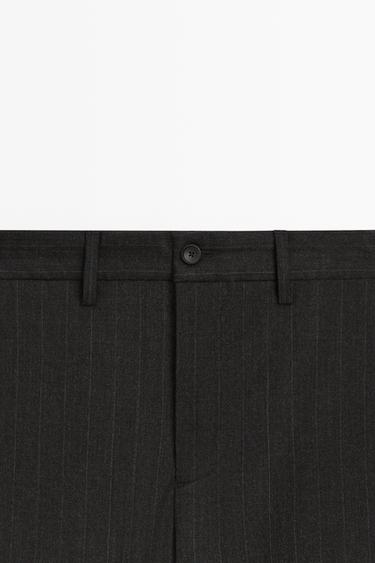 100% wool striped pants — BROWN 4