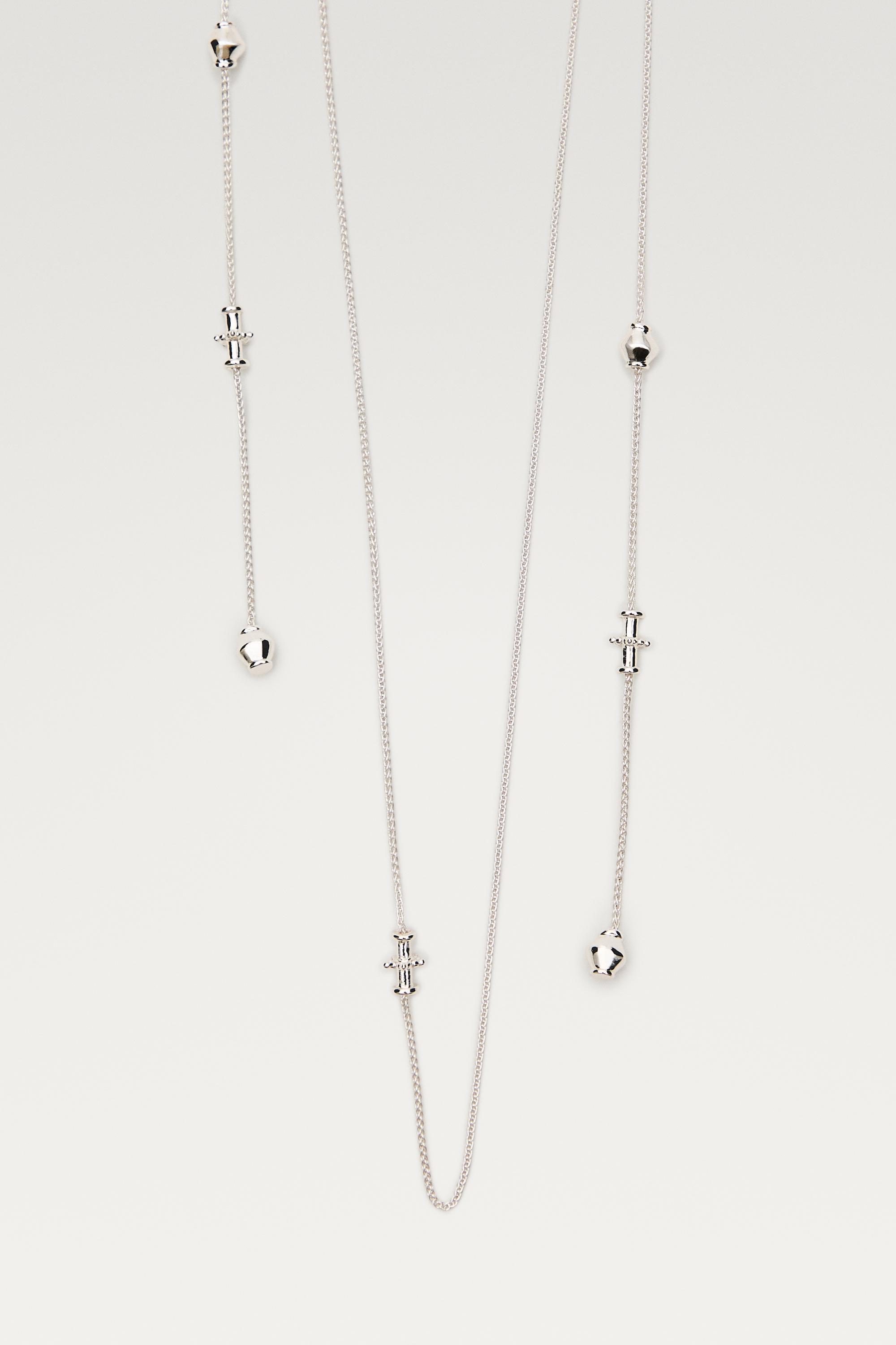 Multi-way piece necklace — SILVER