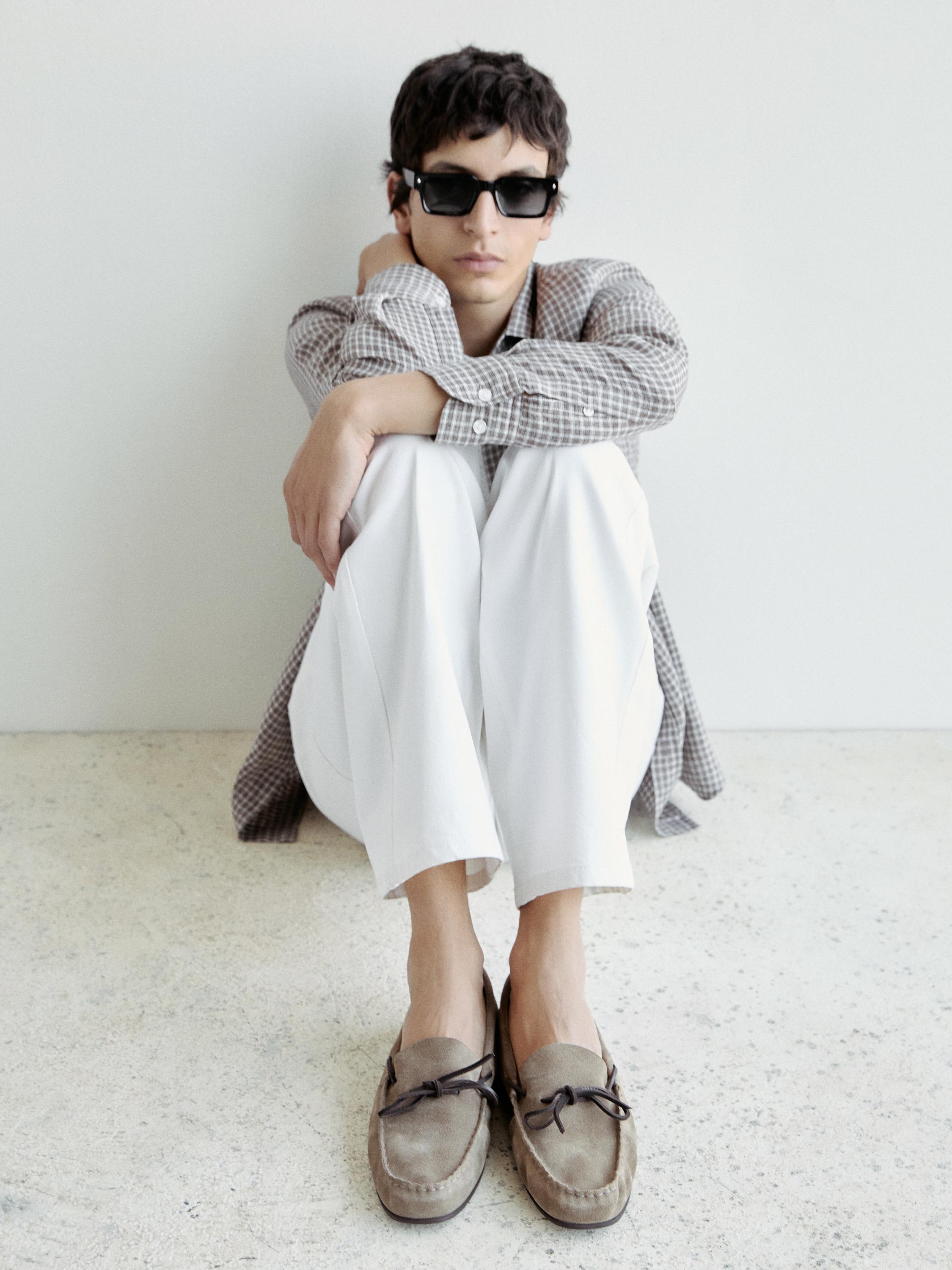 Bogʻichli yaxlit zamsh loufer