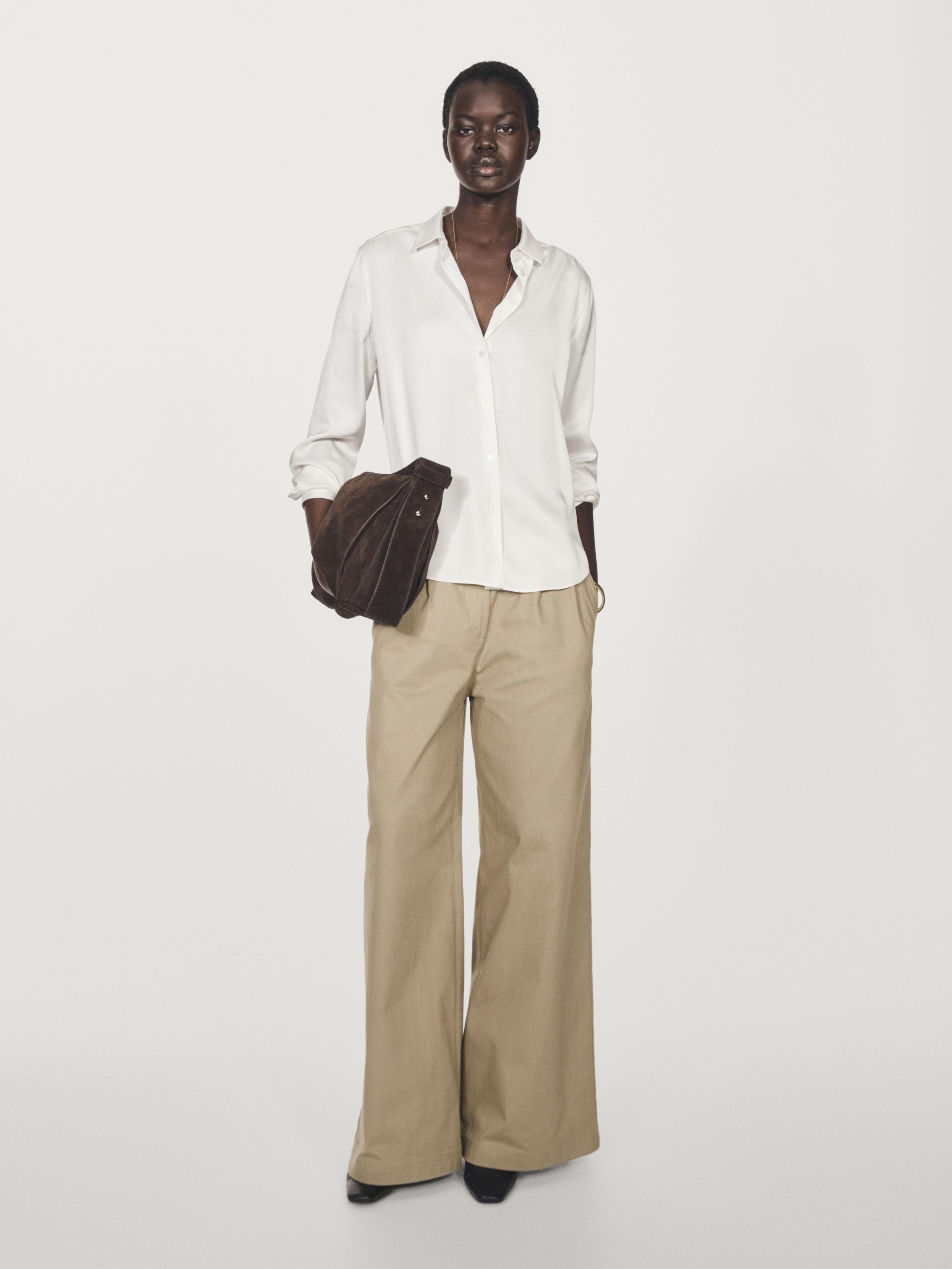 قميص ساتان فضفاض