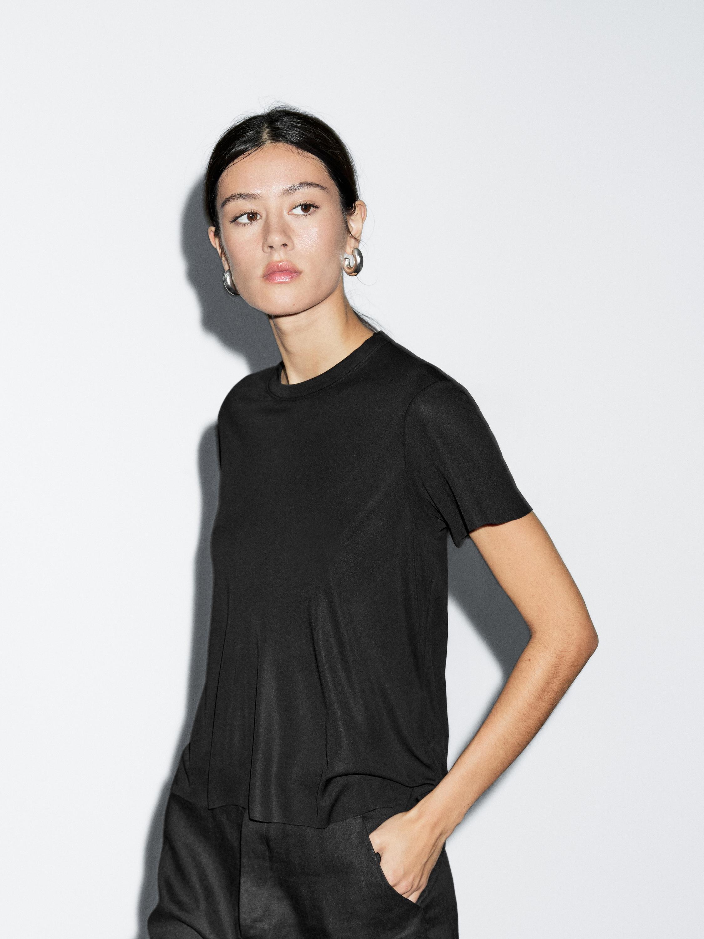 Flowing short sleeve T-shirt