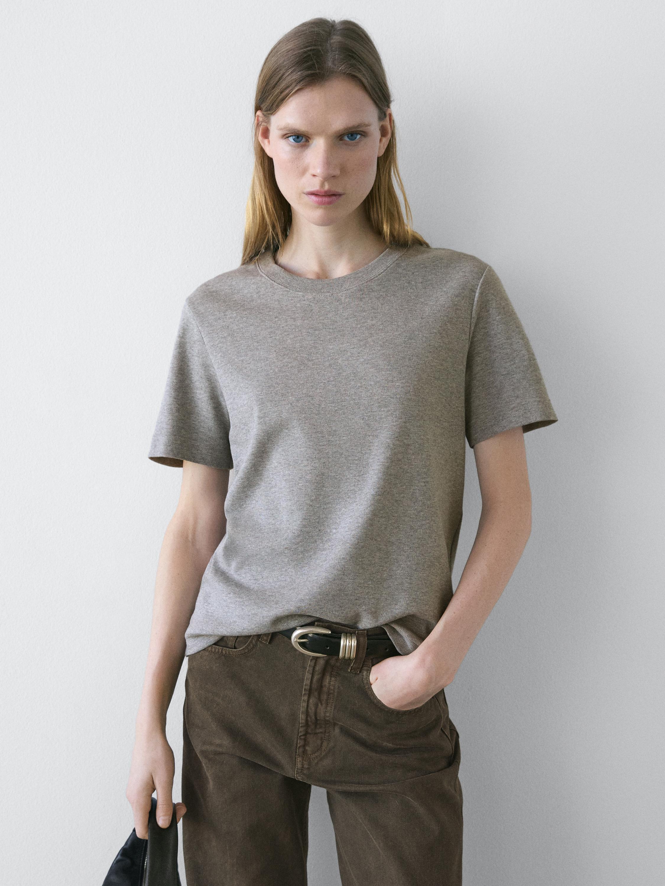 Short sleeve interlock T-shirt — Medium Grey