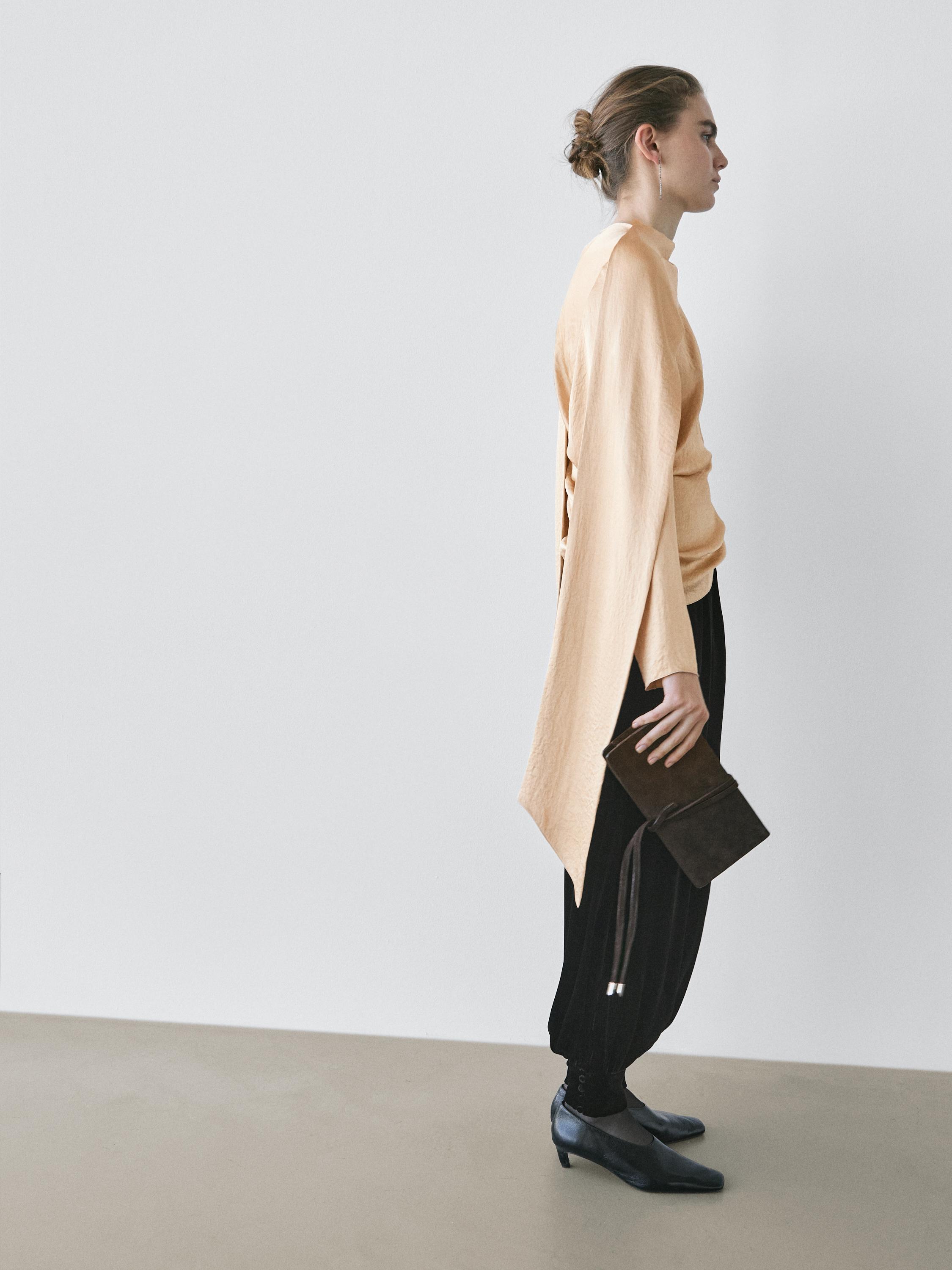 Velvet sarouel trousers - STUDIO — BLACK