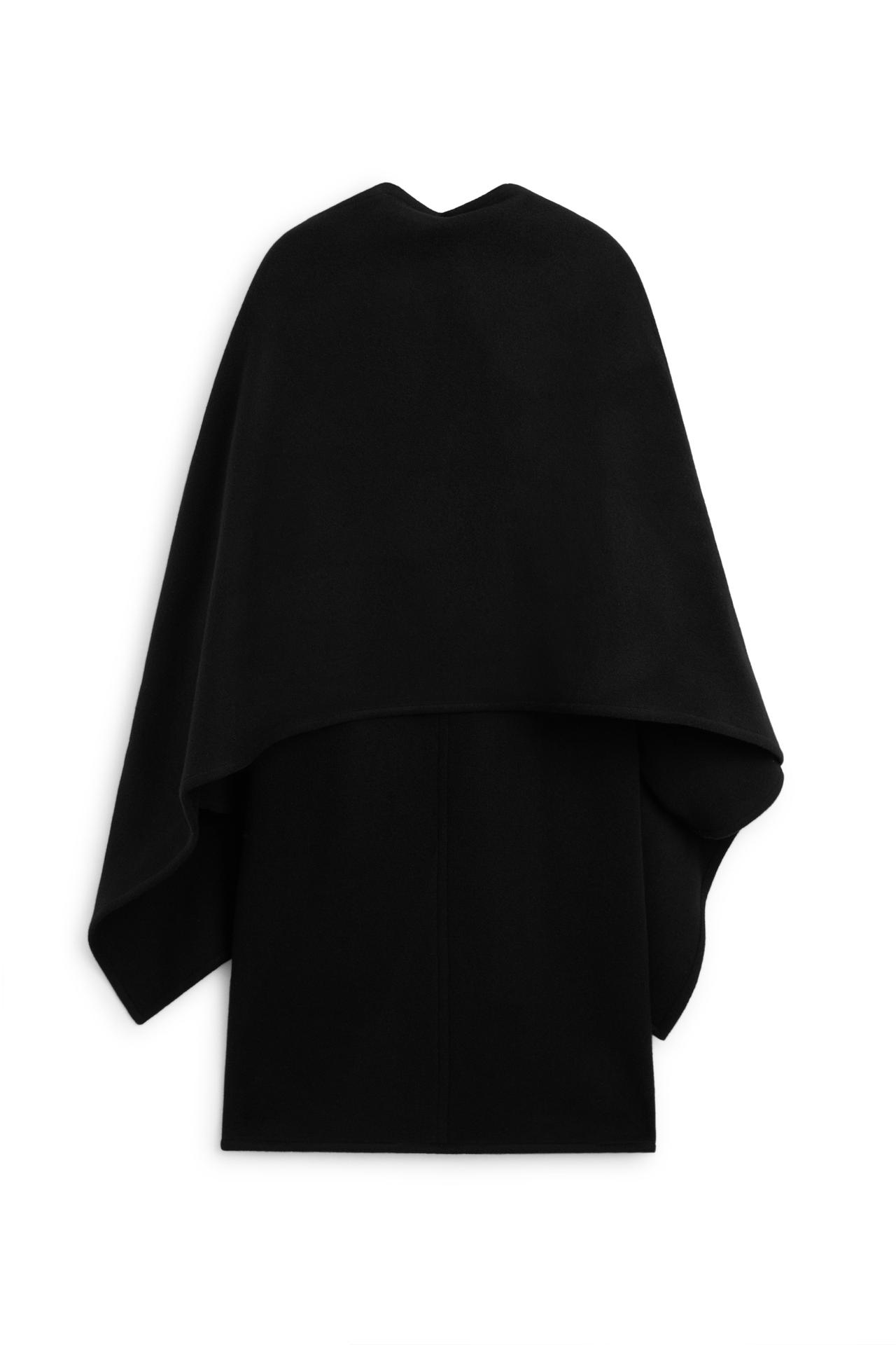 Wool and cashmere blend cape coat - LIMITED EDITION — BLACK