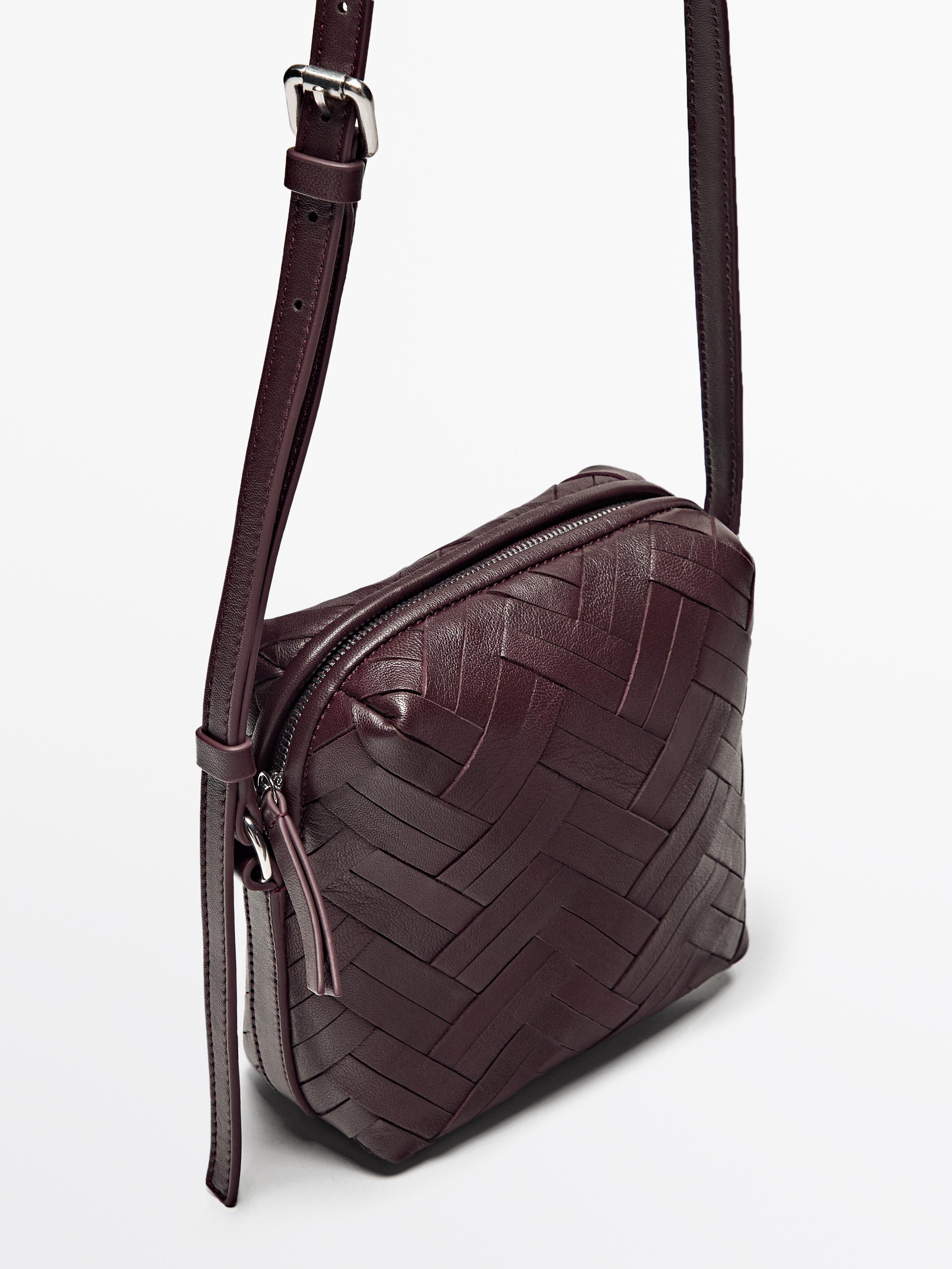 Braided nappa bucket bag