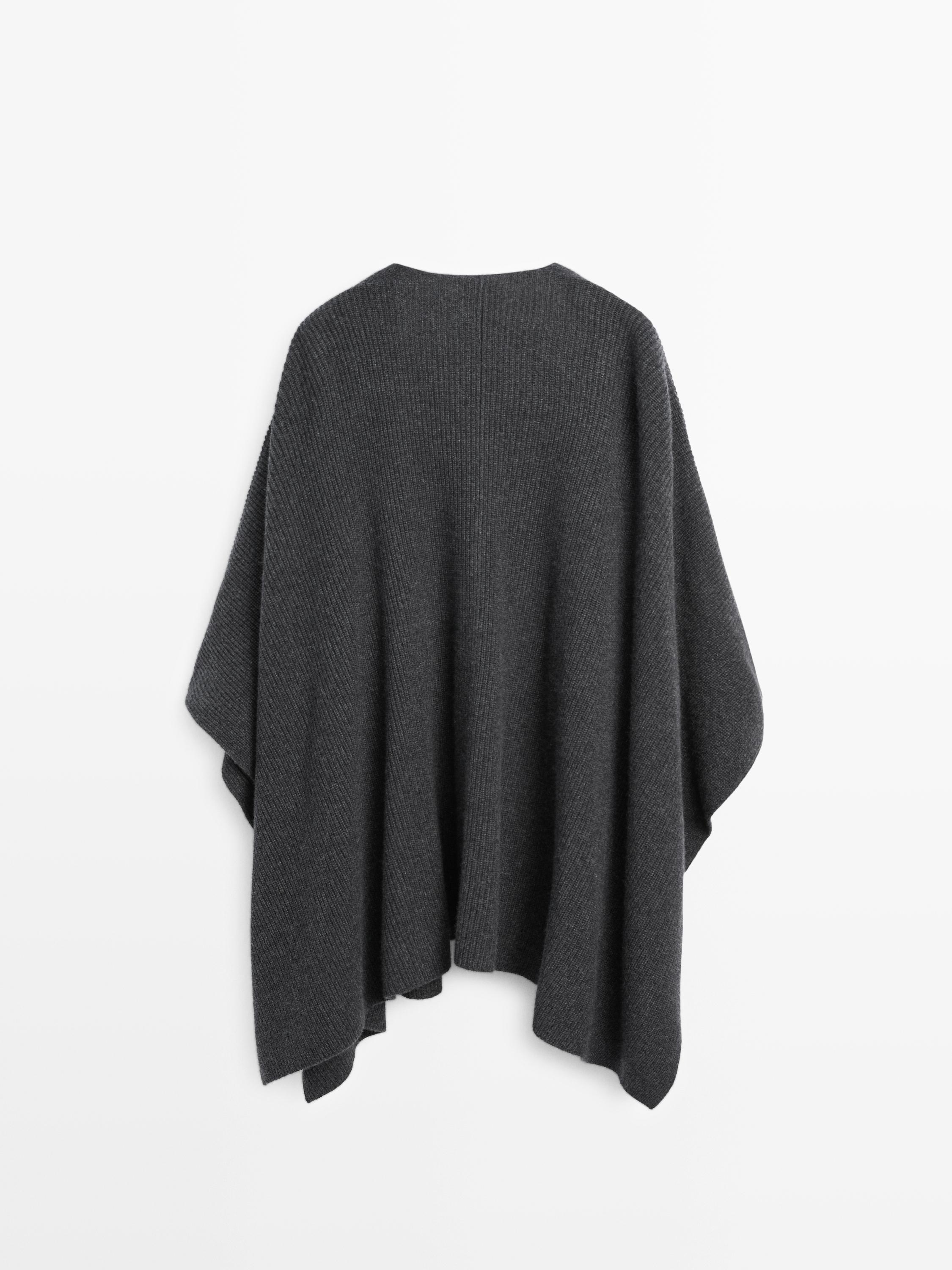 Cape en maille 100 % cachemire