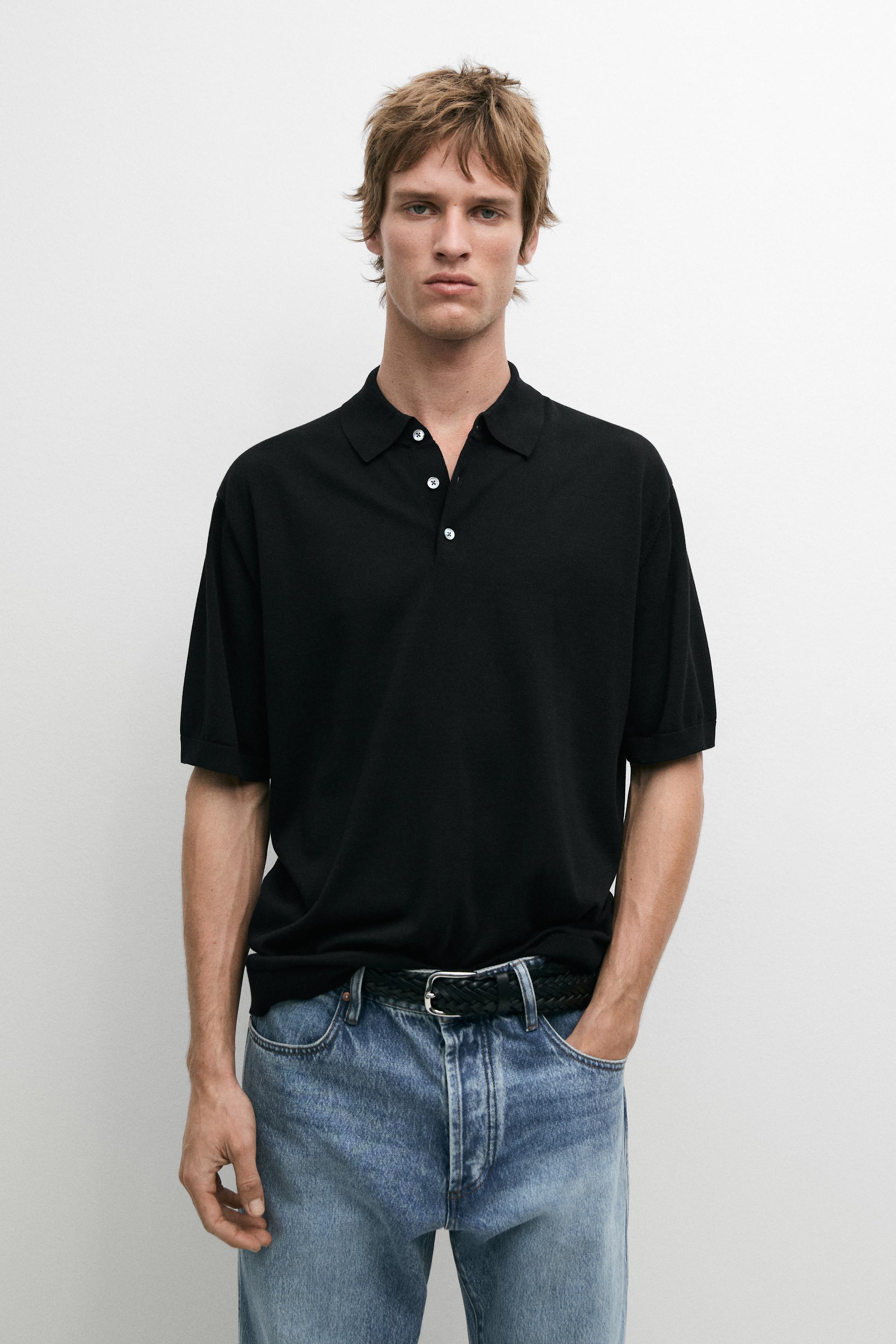 Strickpullover im Polo-Stil aus Baumwolle