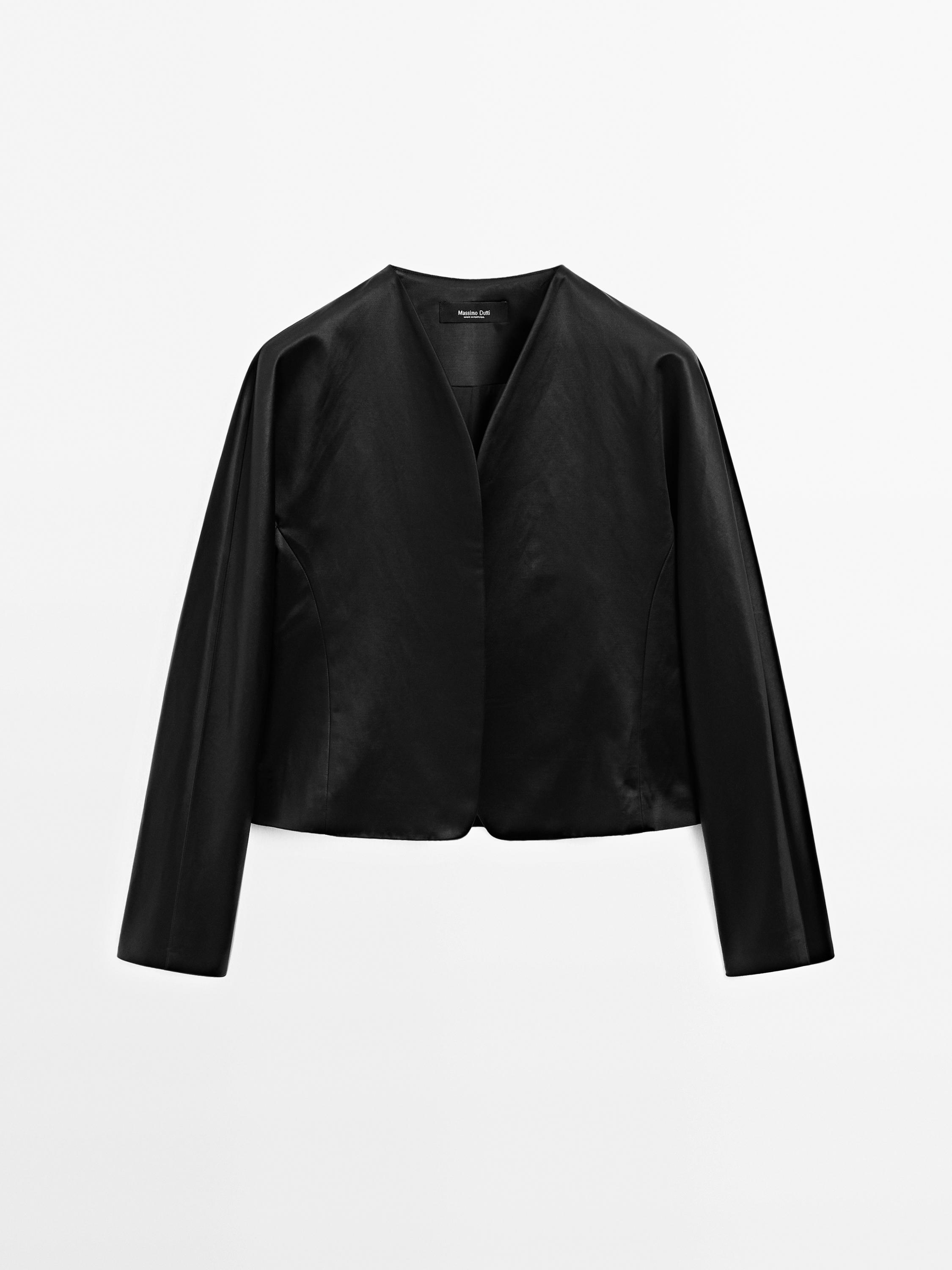 Blazer curto acetinado - Studio