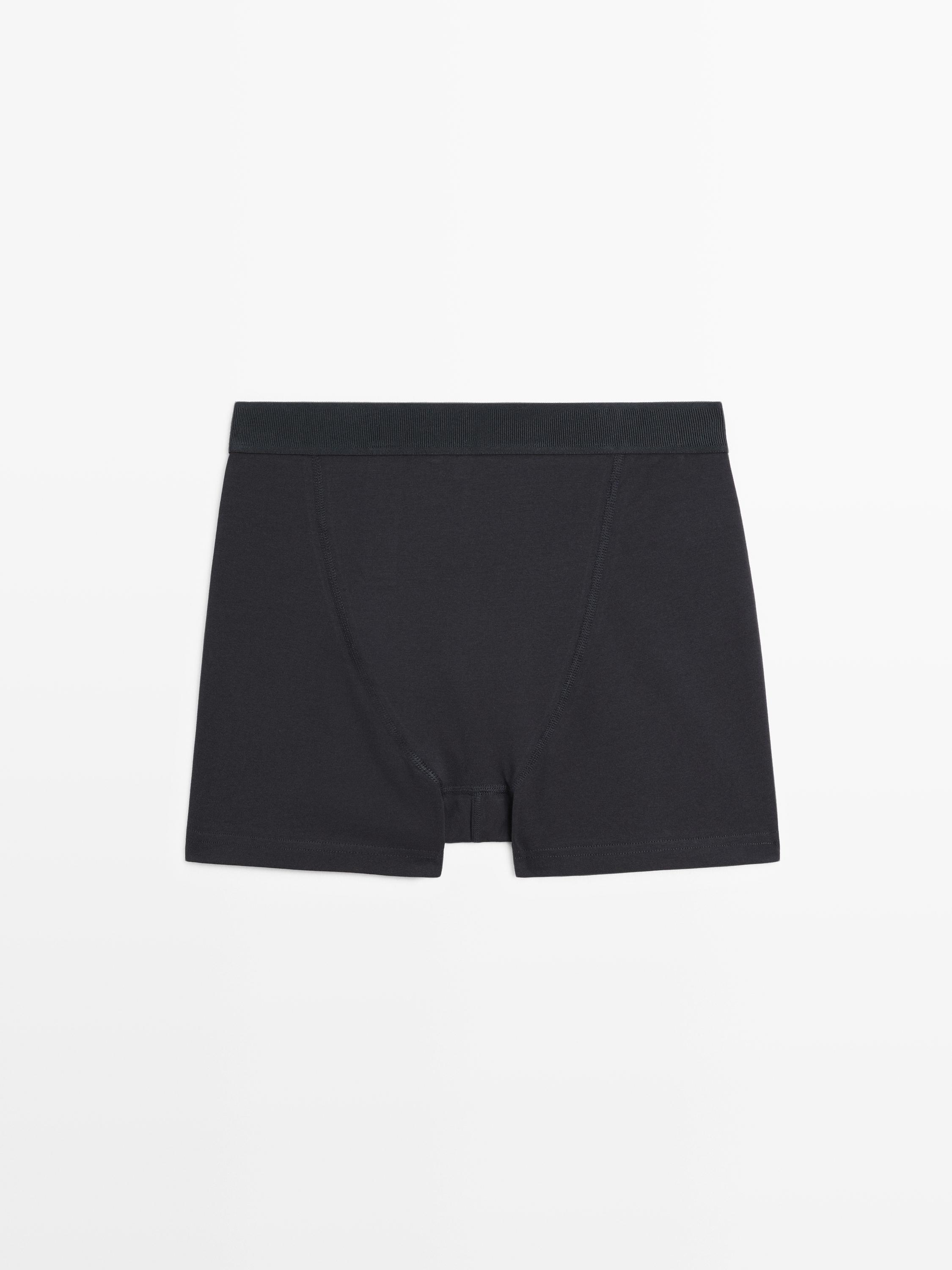 Boxers with logo waistband — NAVY BLUE