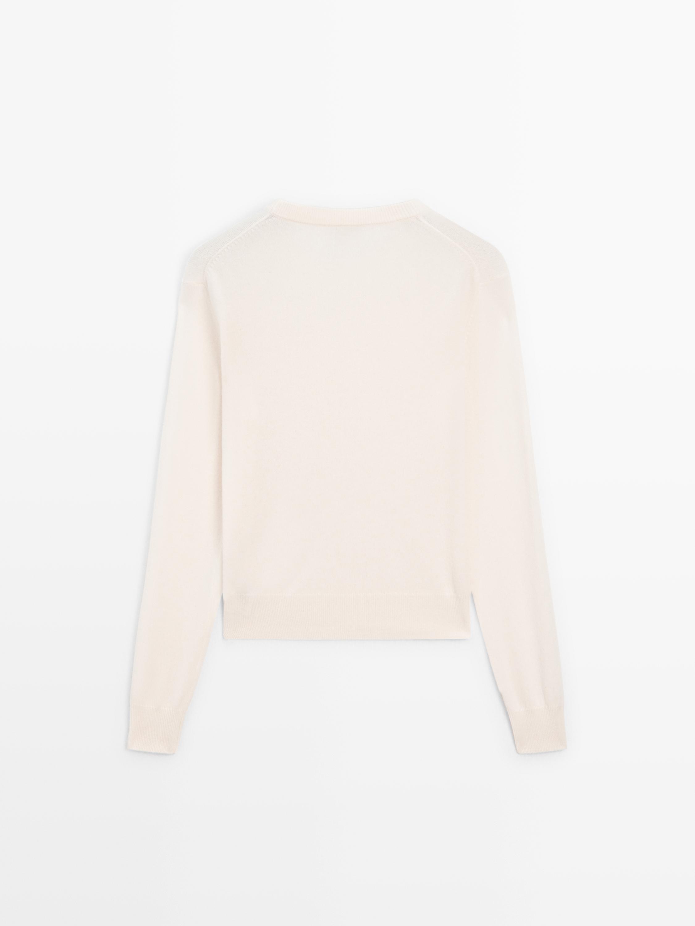 Yün karışımlı bisiklet yaka triko kazak