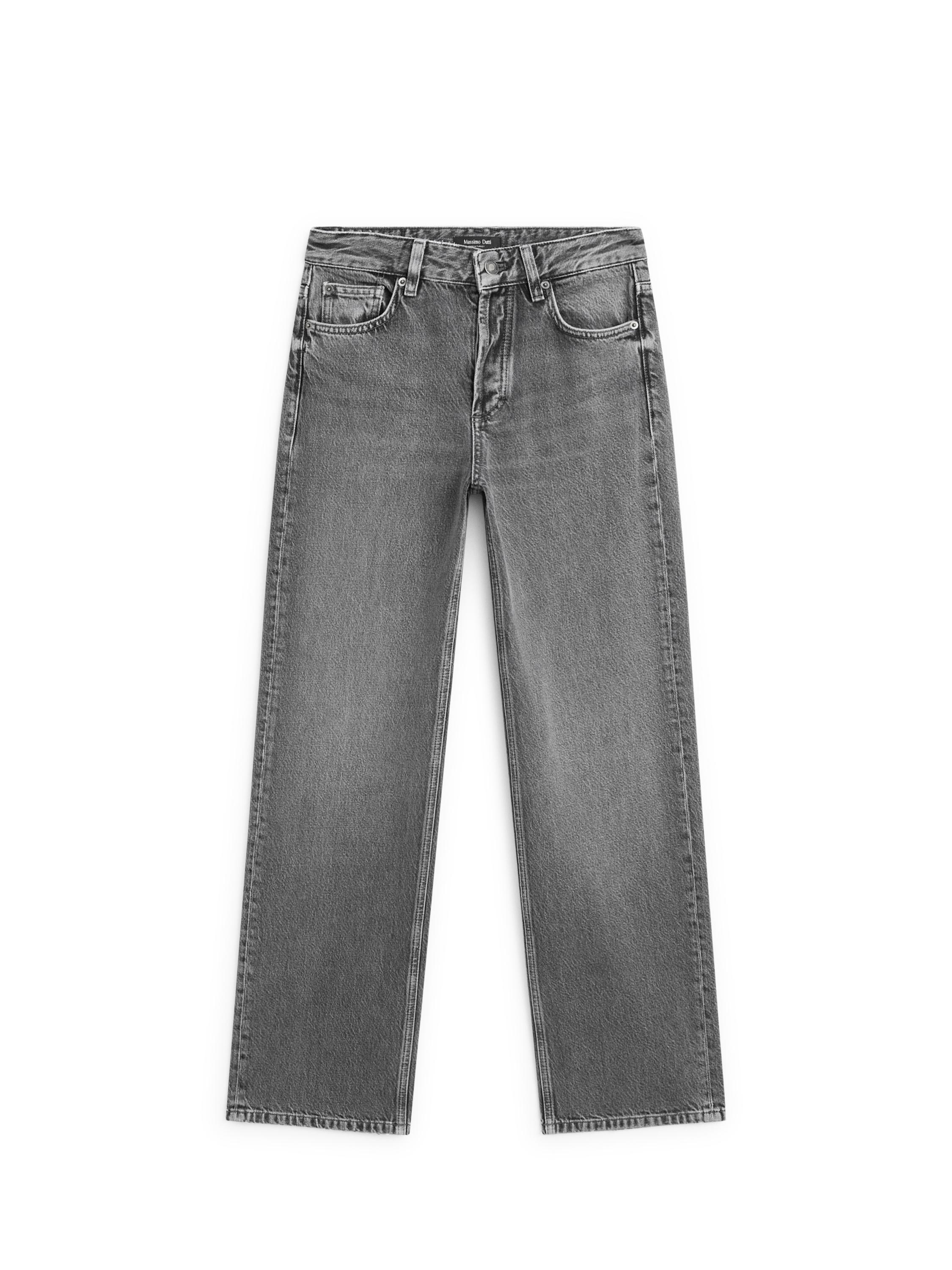 Mid-rise wide-leg jeans — CHARCOAL