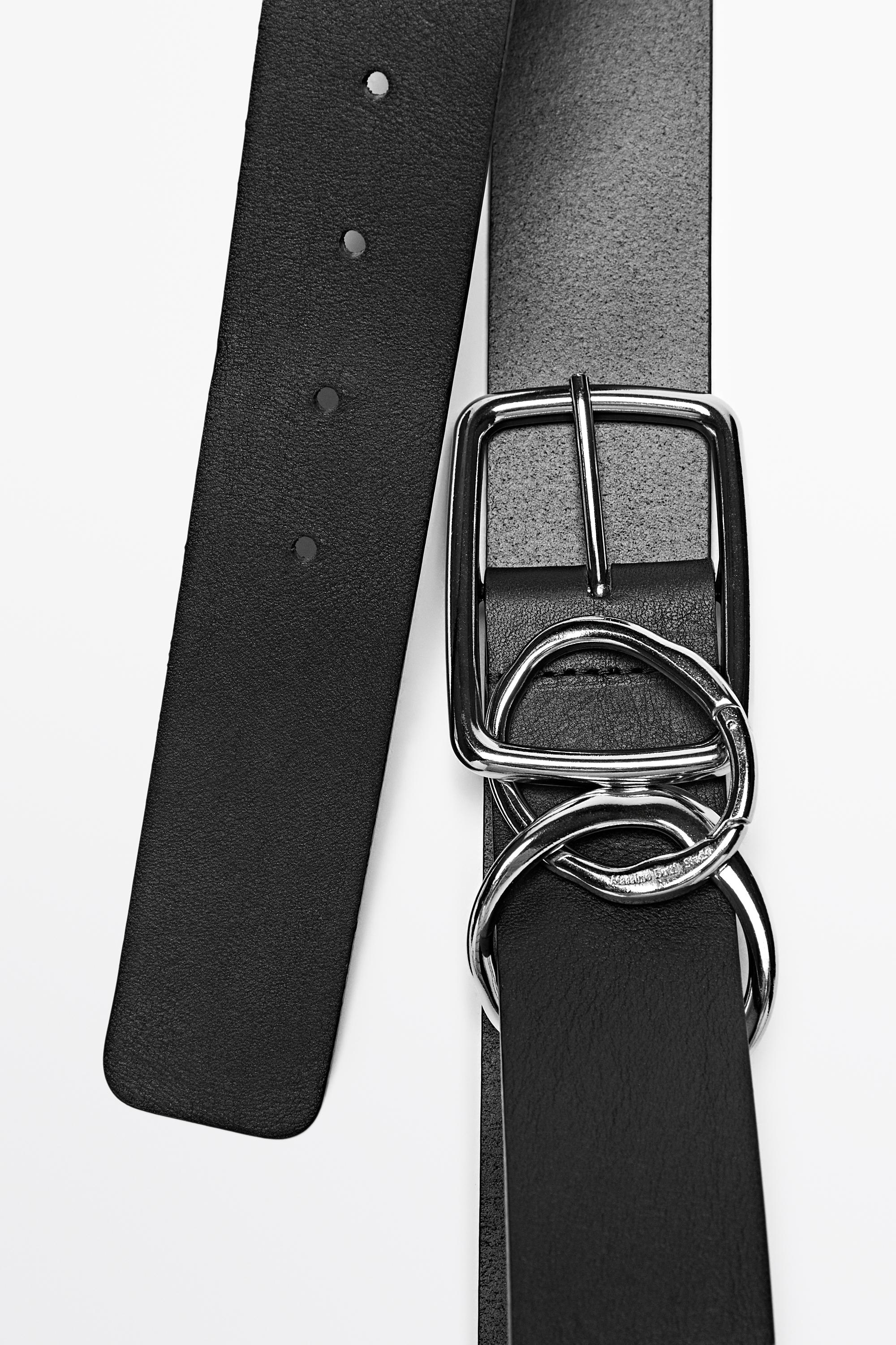 Buckle detail belt - STUDIO — BLACK