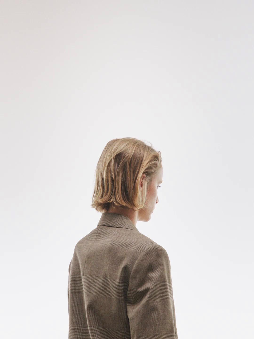 Check wool suit blazer